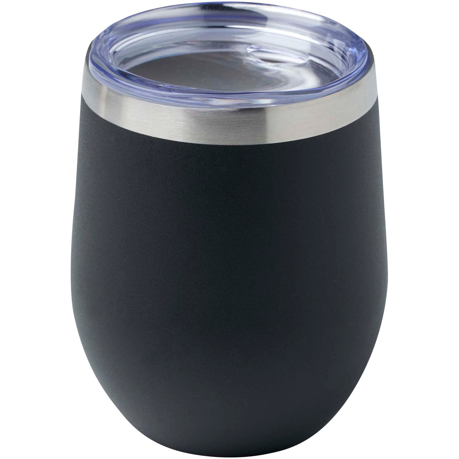 Corzo 350 ml RCS-zertifizierter Kupfer-Vakuum Isolierbecher aus recyceltem Edelstahl – Schwarz