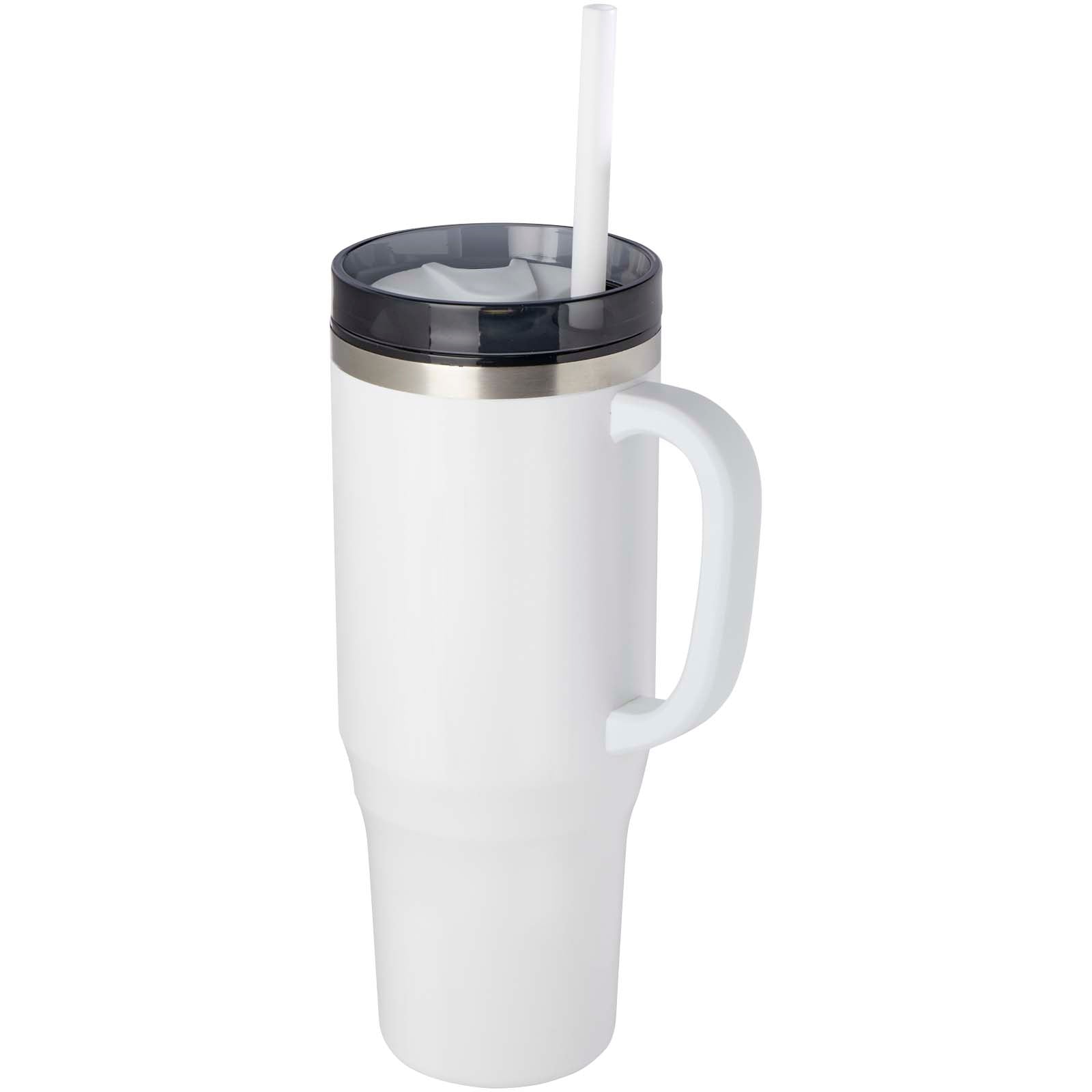 Melbourne 1200 ml RCS-zertifizierter Isolierbecher mit Strohhalm – Weiss