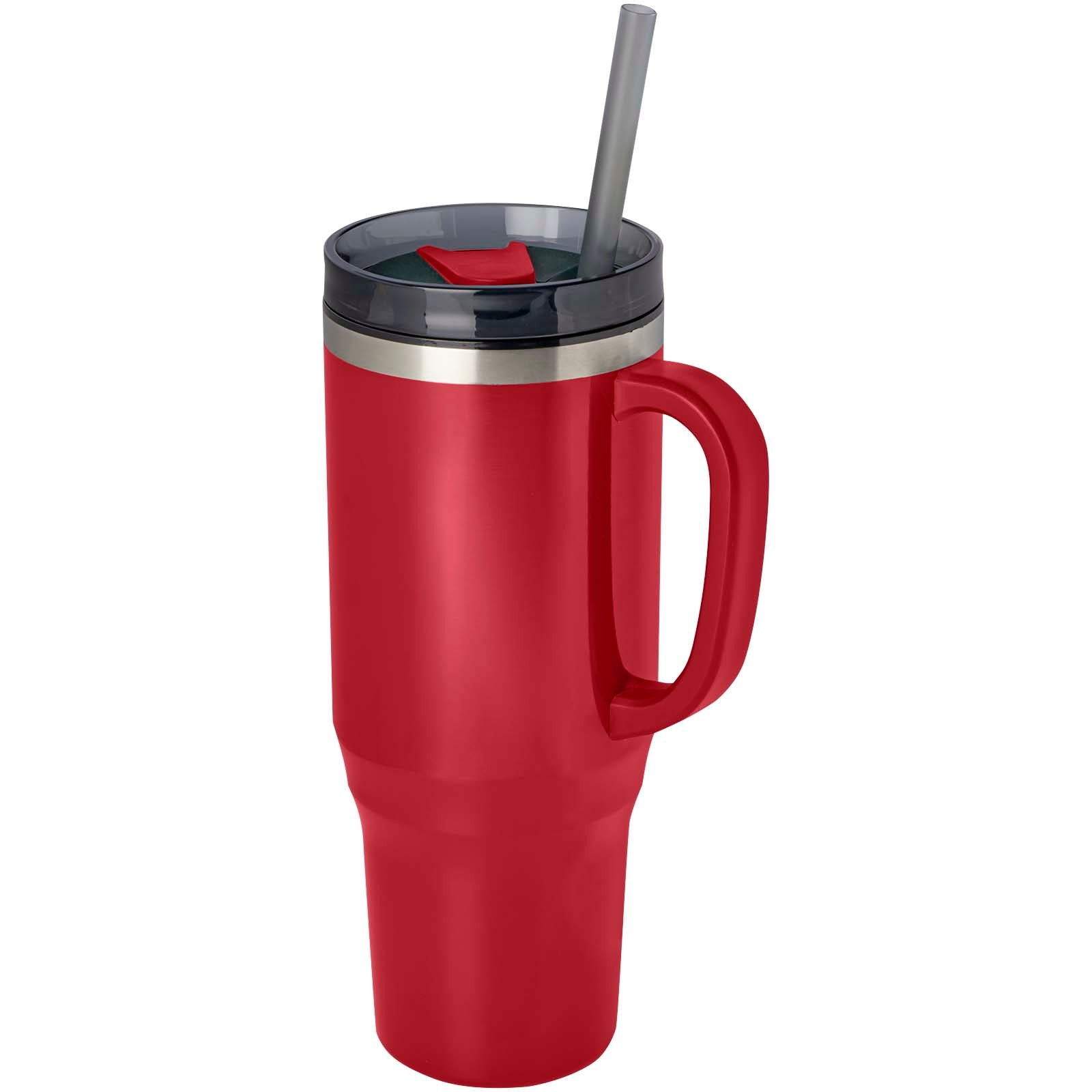 Melbourne 1200 ml RCS-zertifizierter Isolierbecher mit Strohhalm – Rot