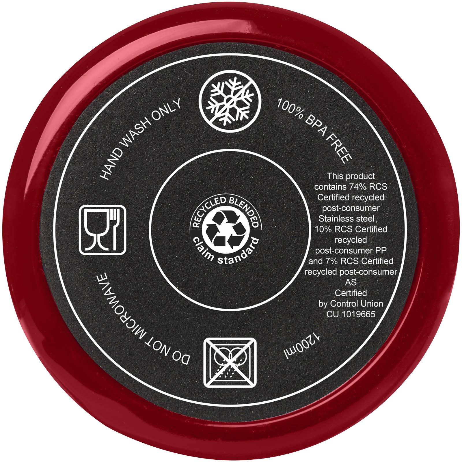 Melbourne 1200 ml RCS-zertifizierter Isolierbecher mit Strohhalm