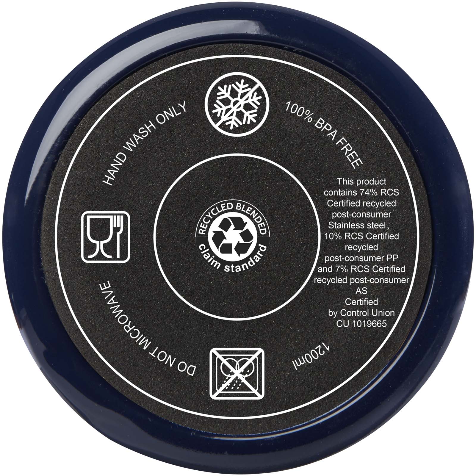 Melbourne 1200 ml RCS-zertifizierter Isolierbecher mit Strohhalm