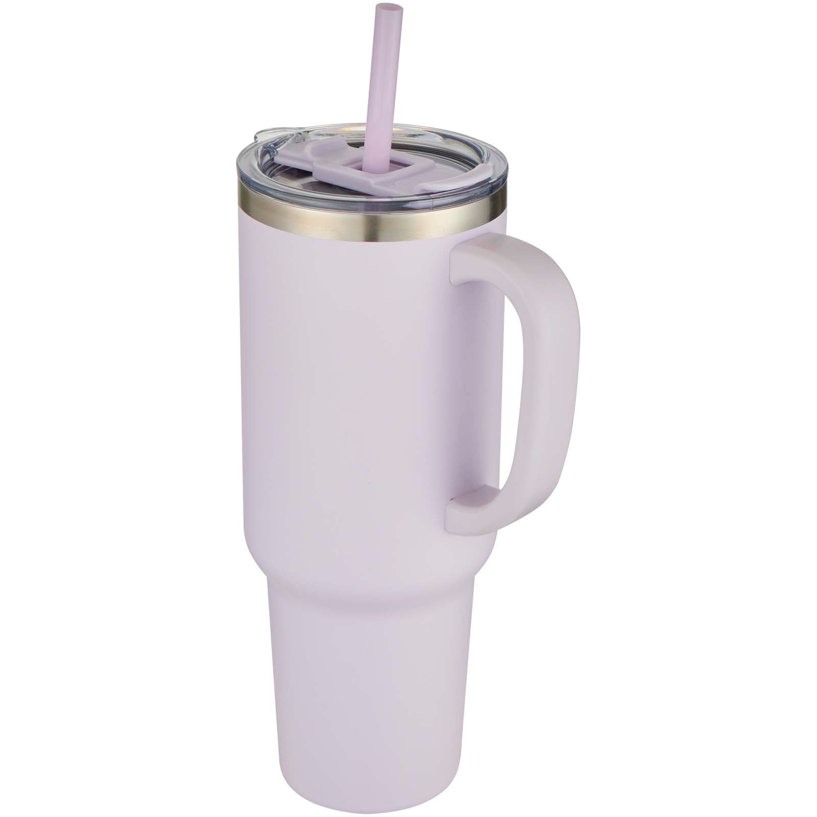 Sydney 1200 ml doppelwandiger RCS-zertifizierter Kupfer-Vakuum Isolierbecher mit Strohhalm – Fliederfarben
