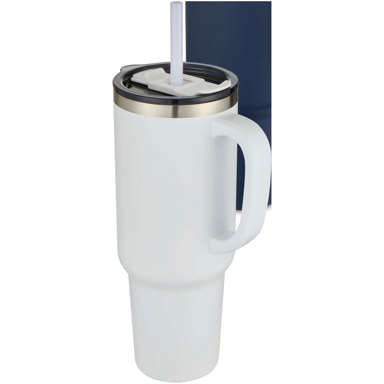 Sydney 1200 ml doppelwandiger RCS-zertifizierter Kupfer-Vakuum Isolierbecher mit Strohhalm
