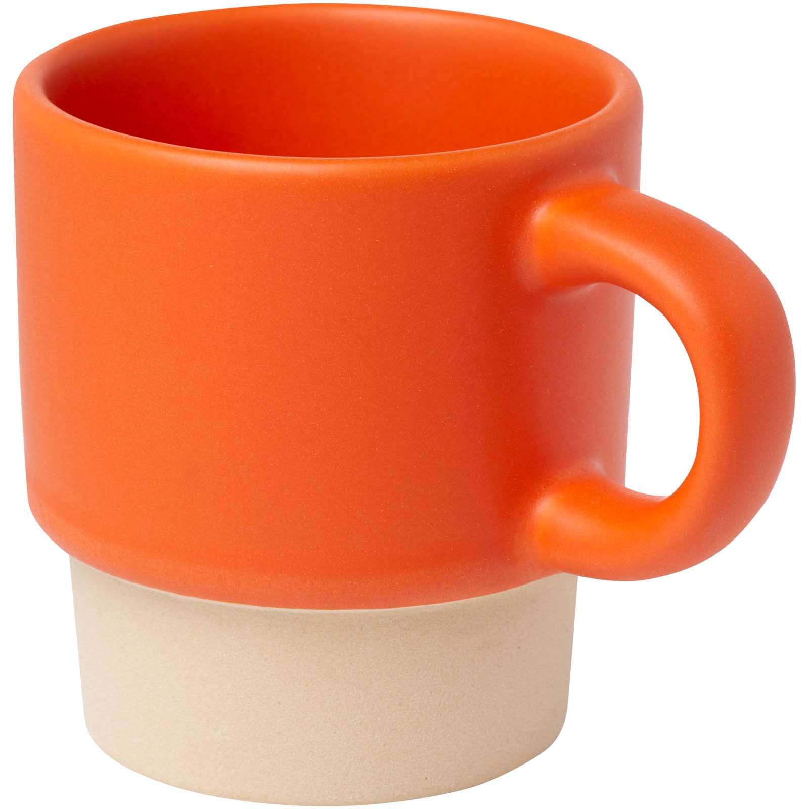 Olympia 130 ml stapelbarer Expresso Becher mit Tonboden – Orange