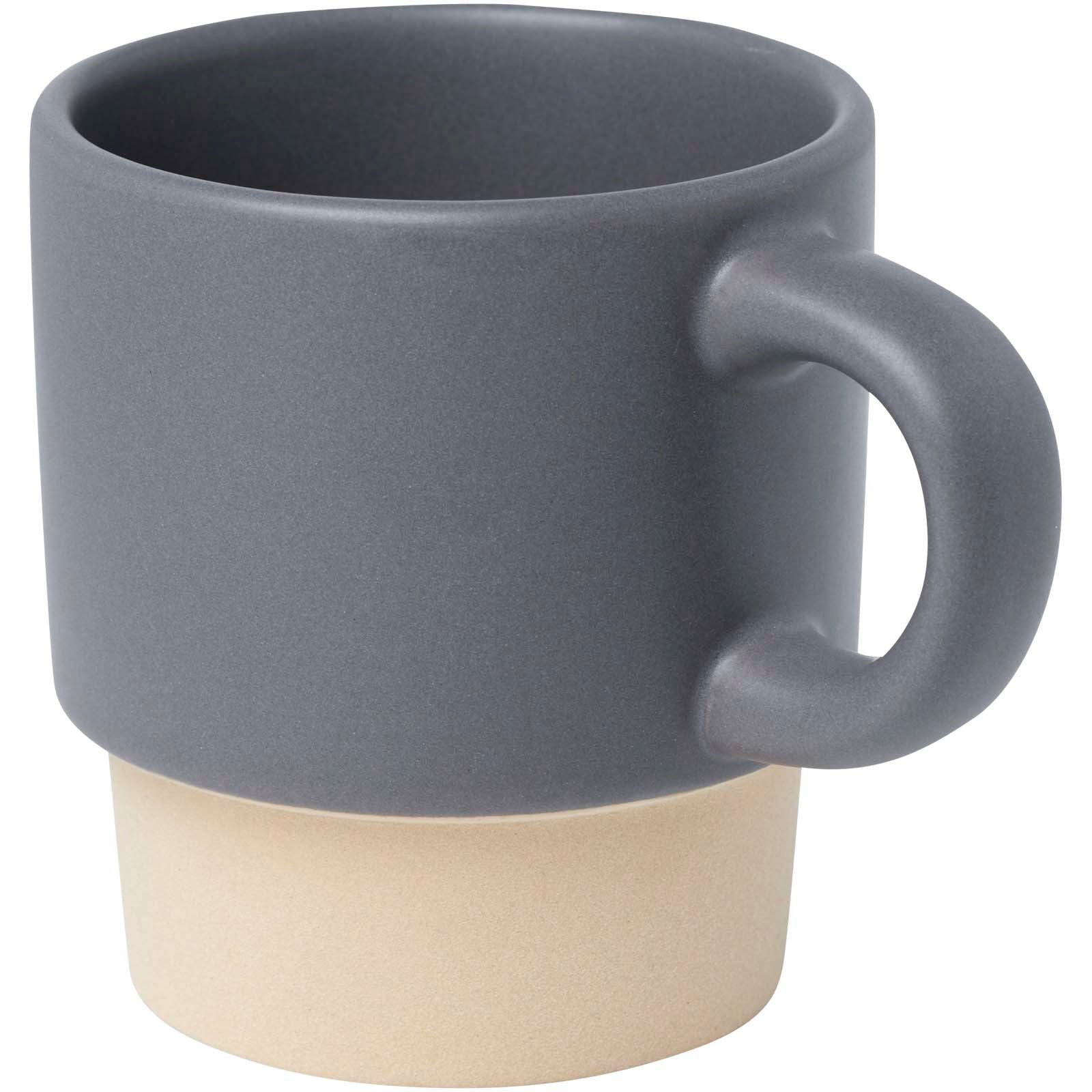 Olympia 130 ml stapelbarer Expresso Becher mit Tonboden – Grau
