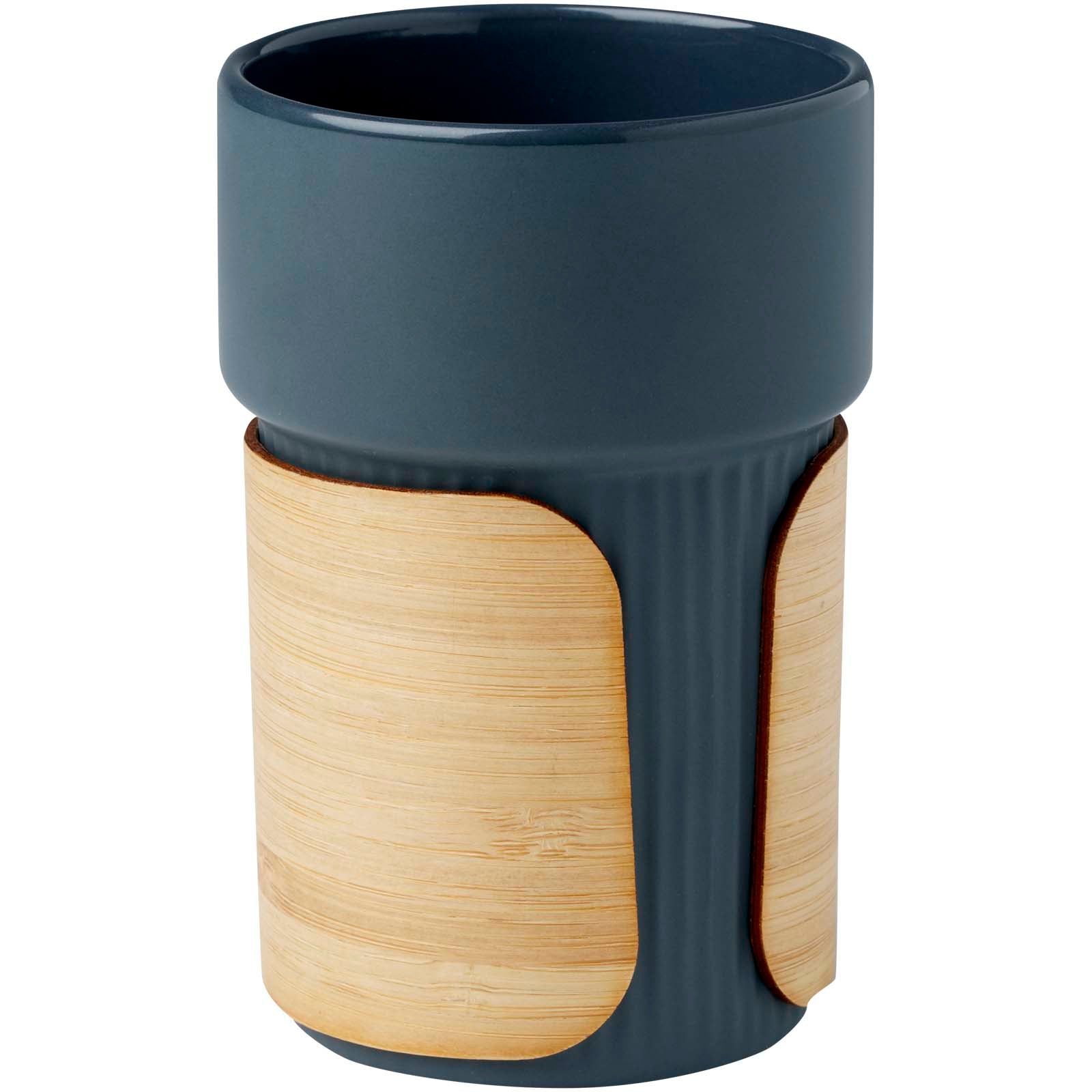 Fika 340 ml Becher mit Bambushülle – Hale Blau