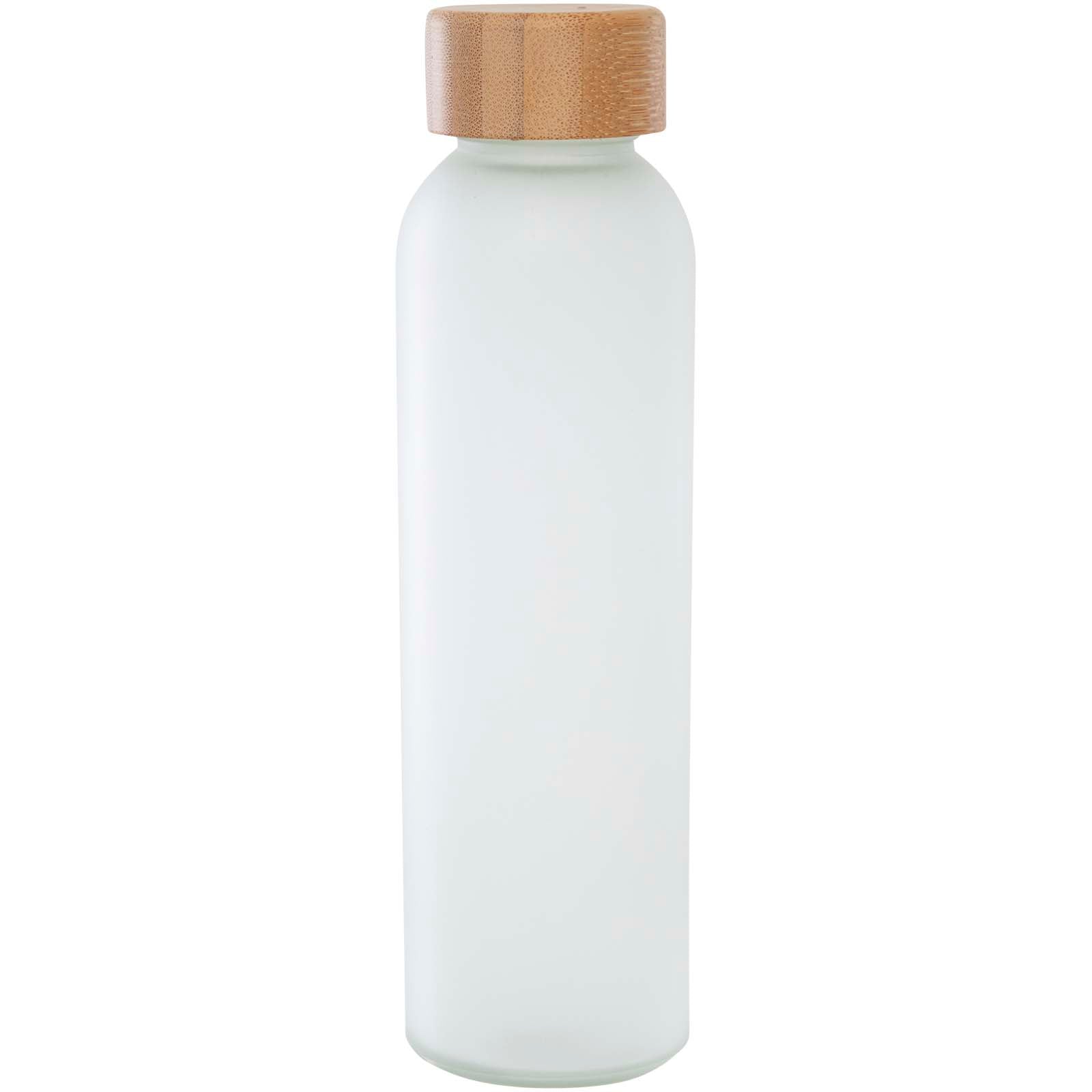 Lume 500 ml Flasche aus mattiertem Kalknatronglas mit Bambusdeckel