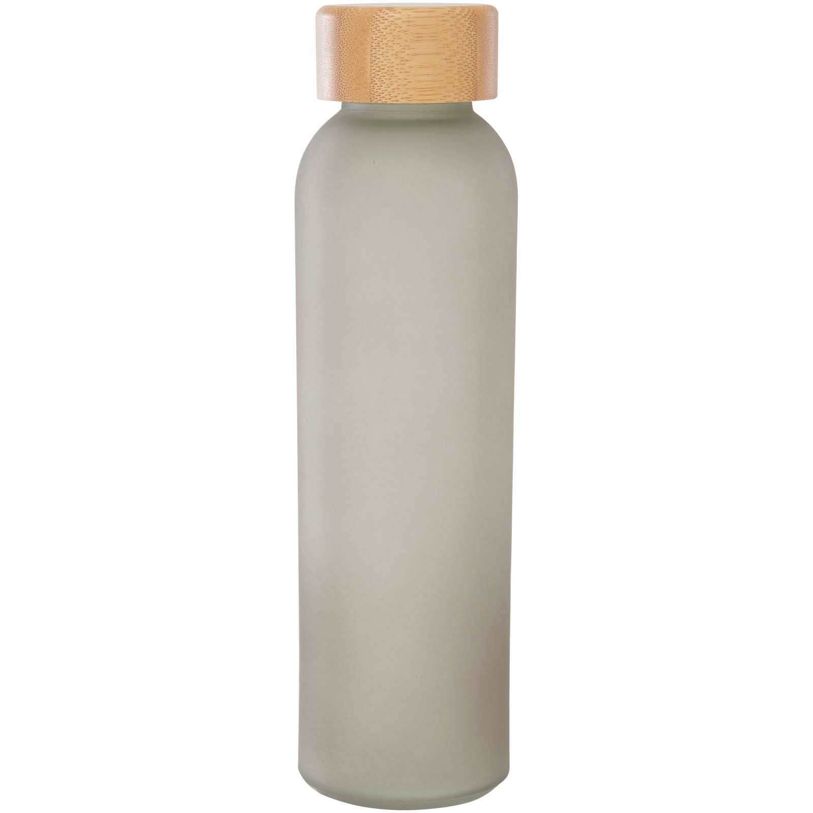 Lume 500 ml Flasche aus mattiertem Kalknatronglas mit Bambusdeckel