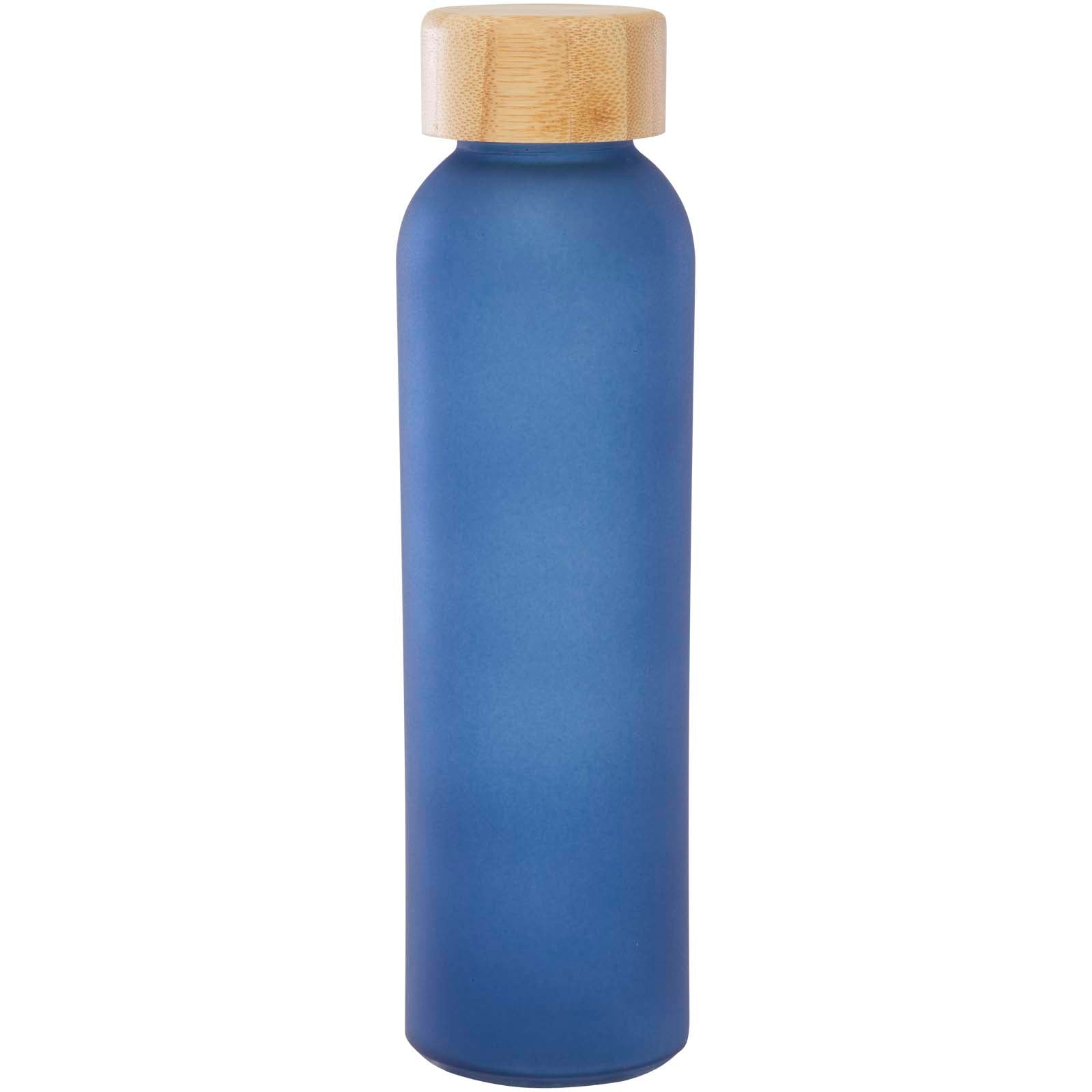 Lume 500 ml Flasche aus mattiertem Kalknatronglas mit Bambusdeckel