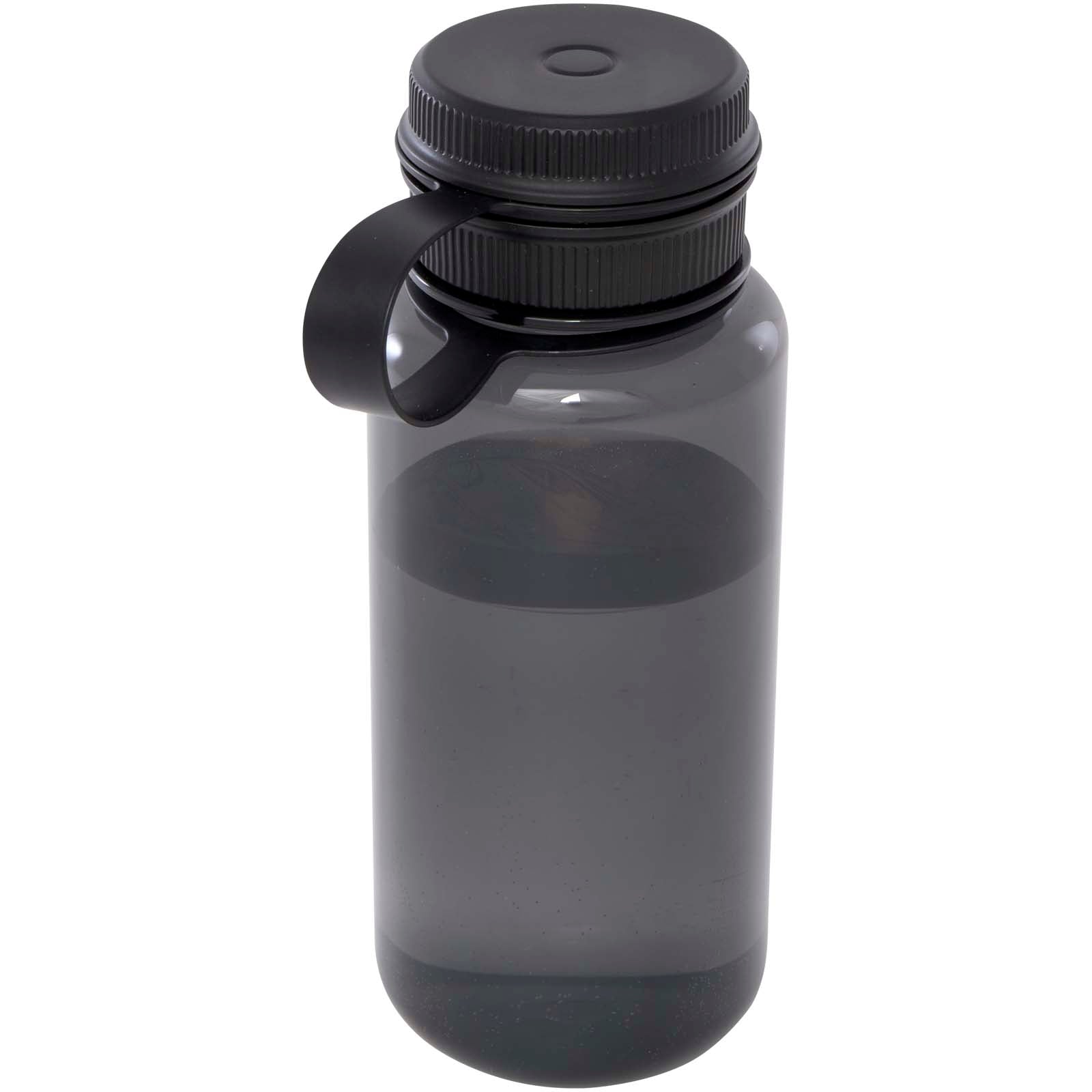Ryder 900 ml RCS-zertifizierte RPET-Sportflasche mit Multifunktionsdeckel – Schwarz