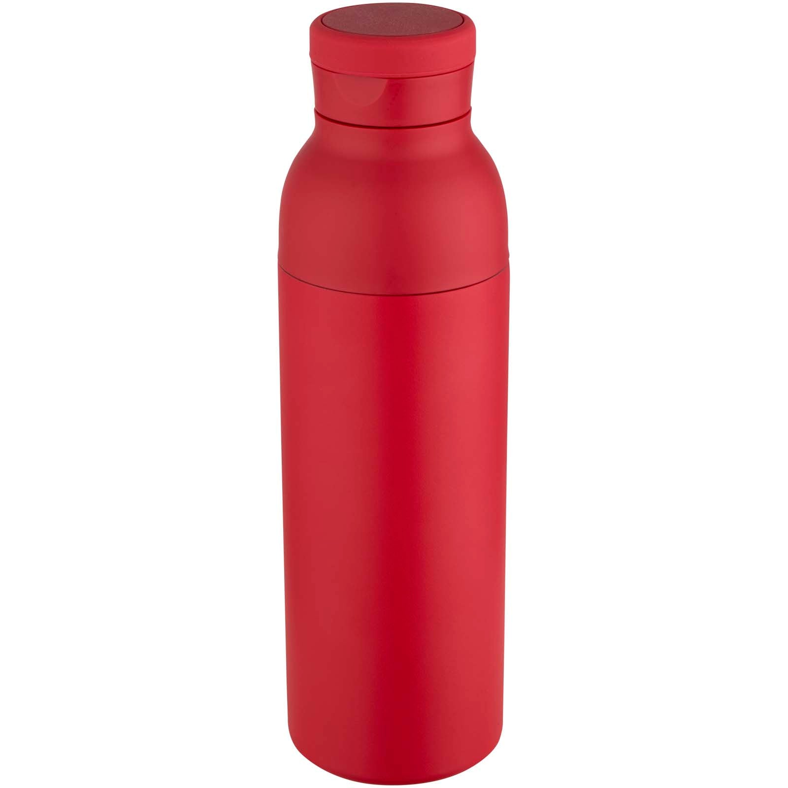 Illuminate 650 ml RCS doppelwandige Isolierflasche aus recyceltem Edelstahl – Rot