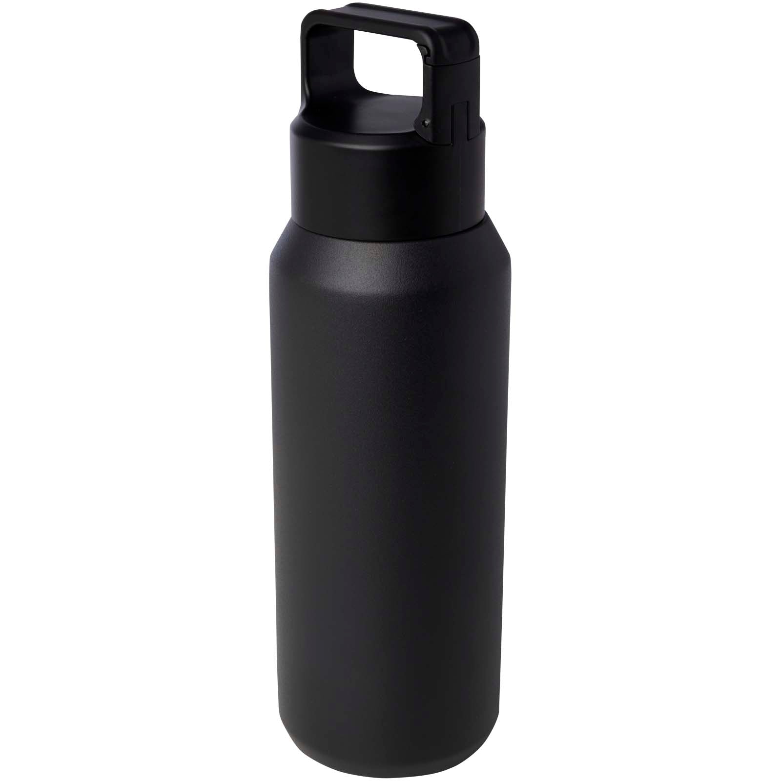 Astra 600 ml RCS-zertifizierte Kupfer-Vakuum Isolierflasche aus recyceltem Edelstahl (Kohlensäure geeignet) – Schwarz