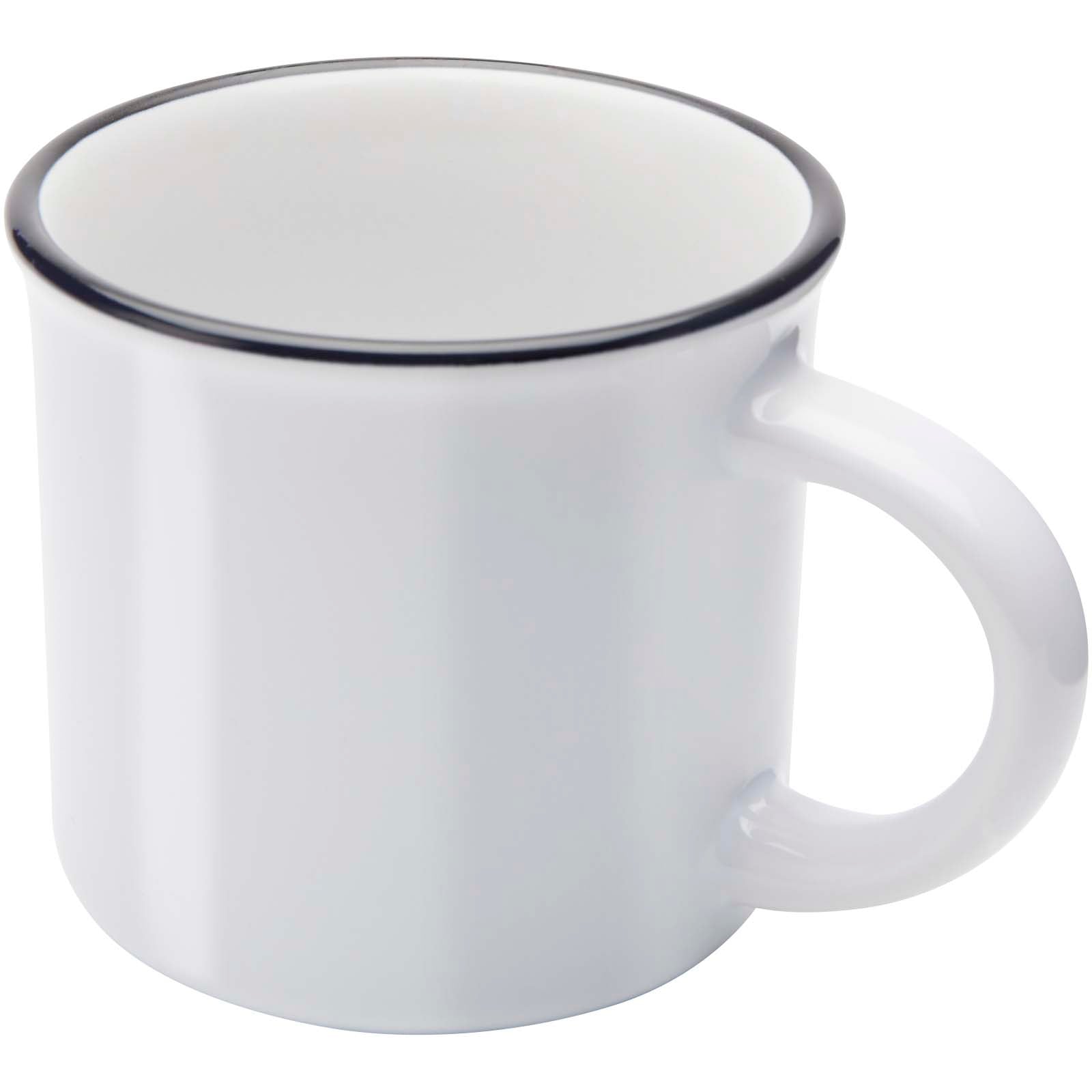 Bari Keramiktasse 240 ml mit glänzender Oberfläche – Weiss
