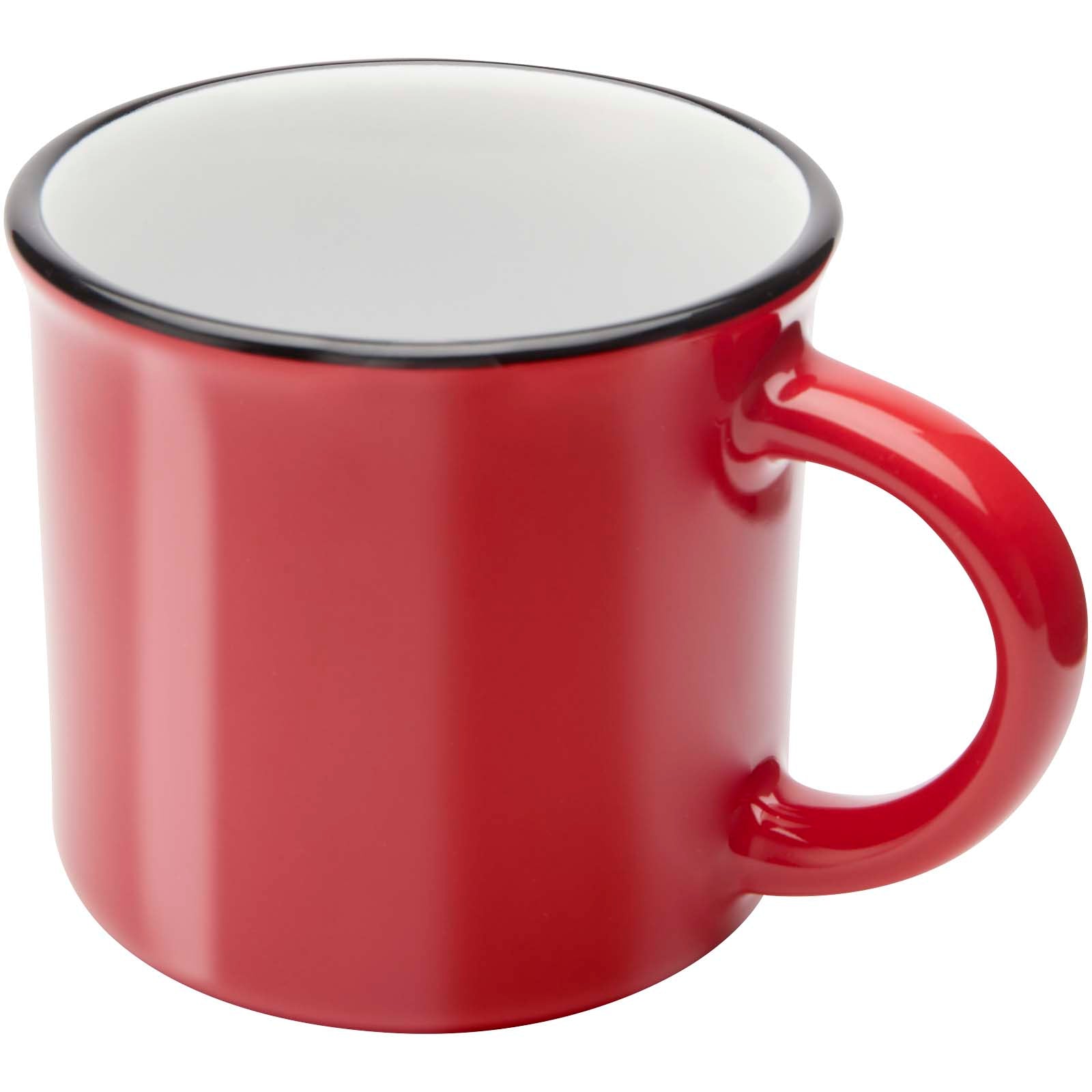 Bari Keramiktasse 240 ml mit glänzender Oberfläche – Rot