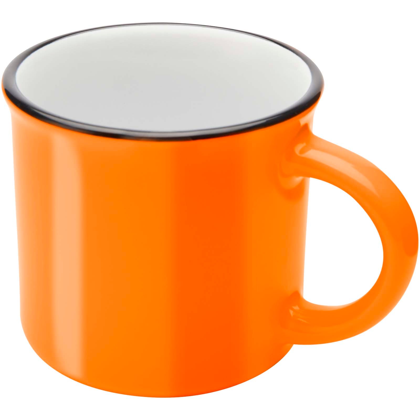 Bari Keramiktasse 240 ml mit glänzender Oberfläche – Orange