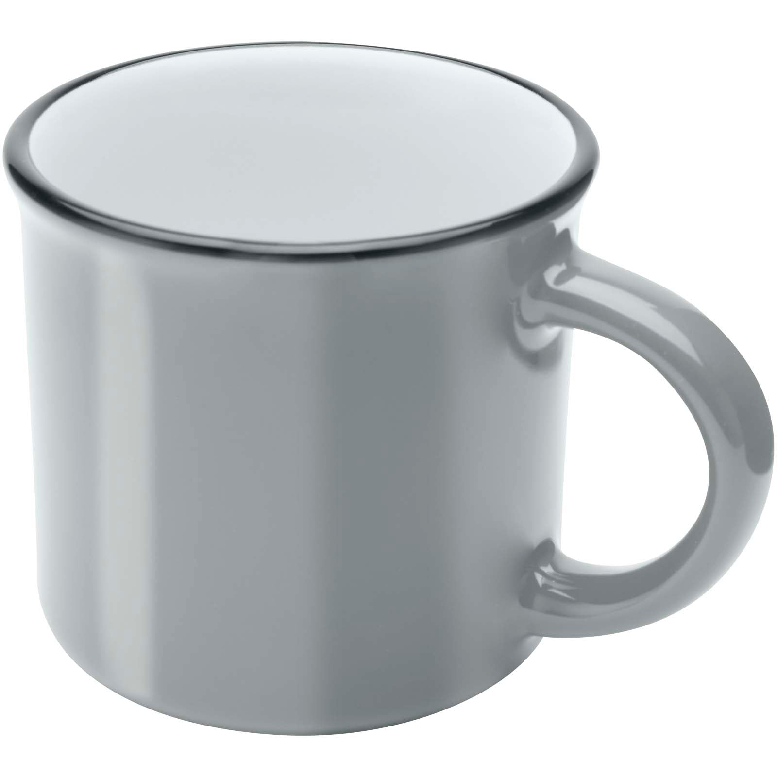 Bari Keramiktasse 240 ml mit glänzender Oberfläche – Grau