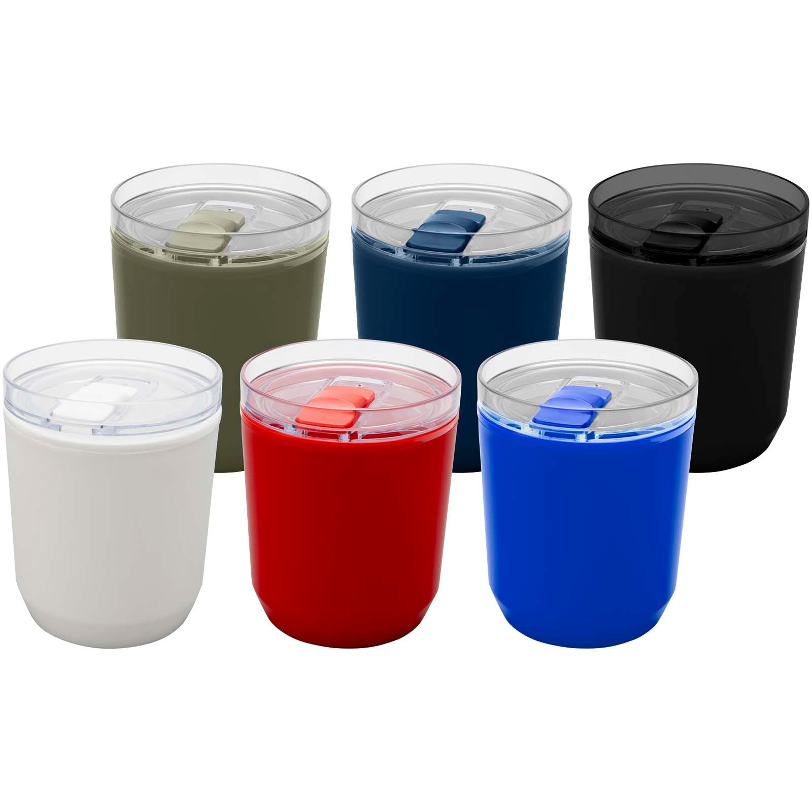Hudson 180 ml doppelwandiger Becher aus recyceltem Kunststoff