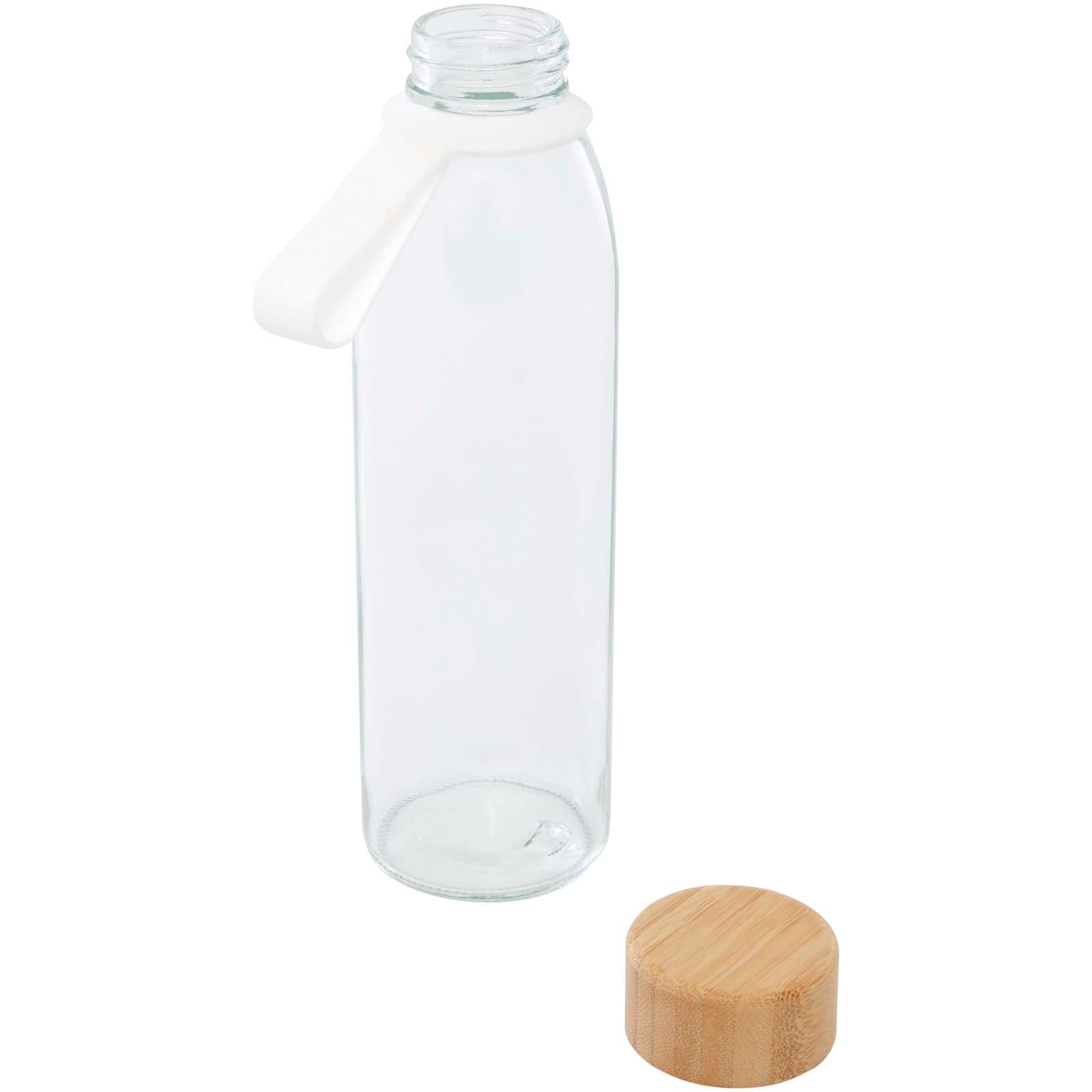 Porto 500 ml Glas-Flasche mit Silikongriff und Bambusdeckel