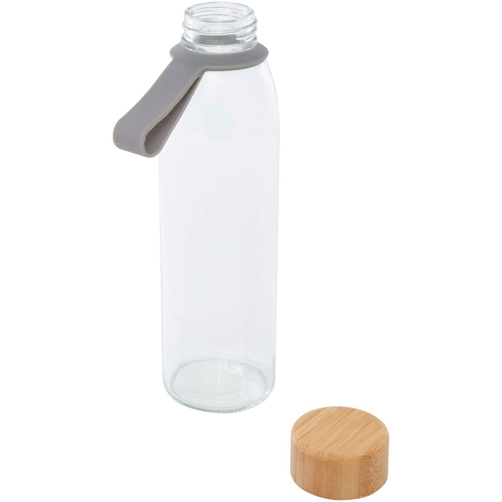 Porto 500 ml Glas-Flasche mit Silikongriff und Bambusdeckel