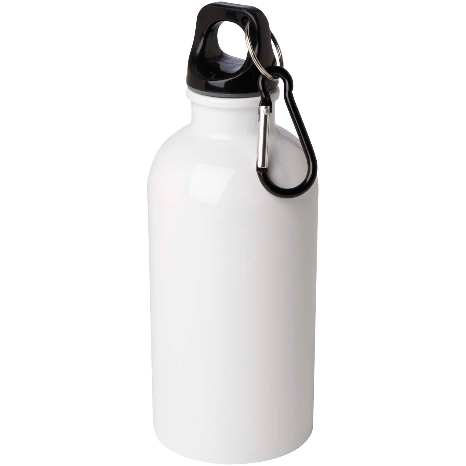Oregon 400 ml RCS-zertifizierte, einwandige Trinkflasche aus Edelstahl mit Karabinerhaken – Weiss