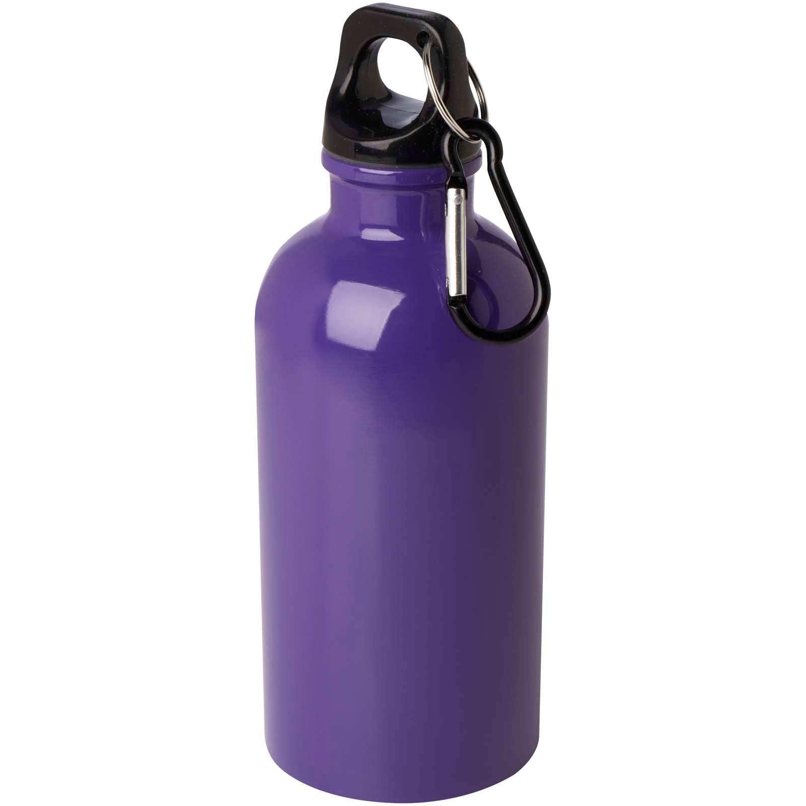 Oregon 400 ml RCS-zertifizierte, einwandige Trinkflasche aus Edelstahl mit Karabinerhaken – Lila