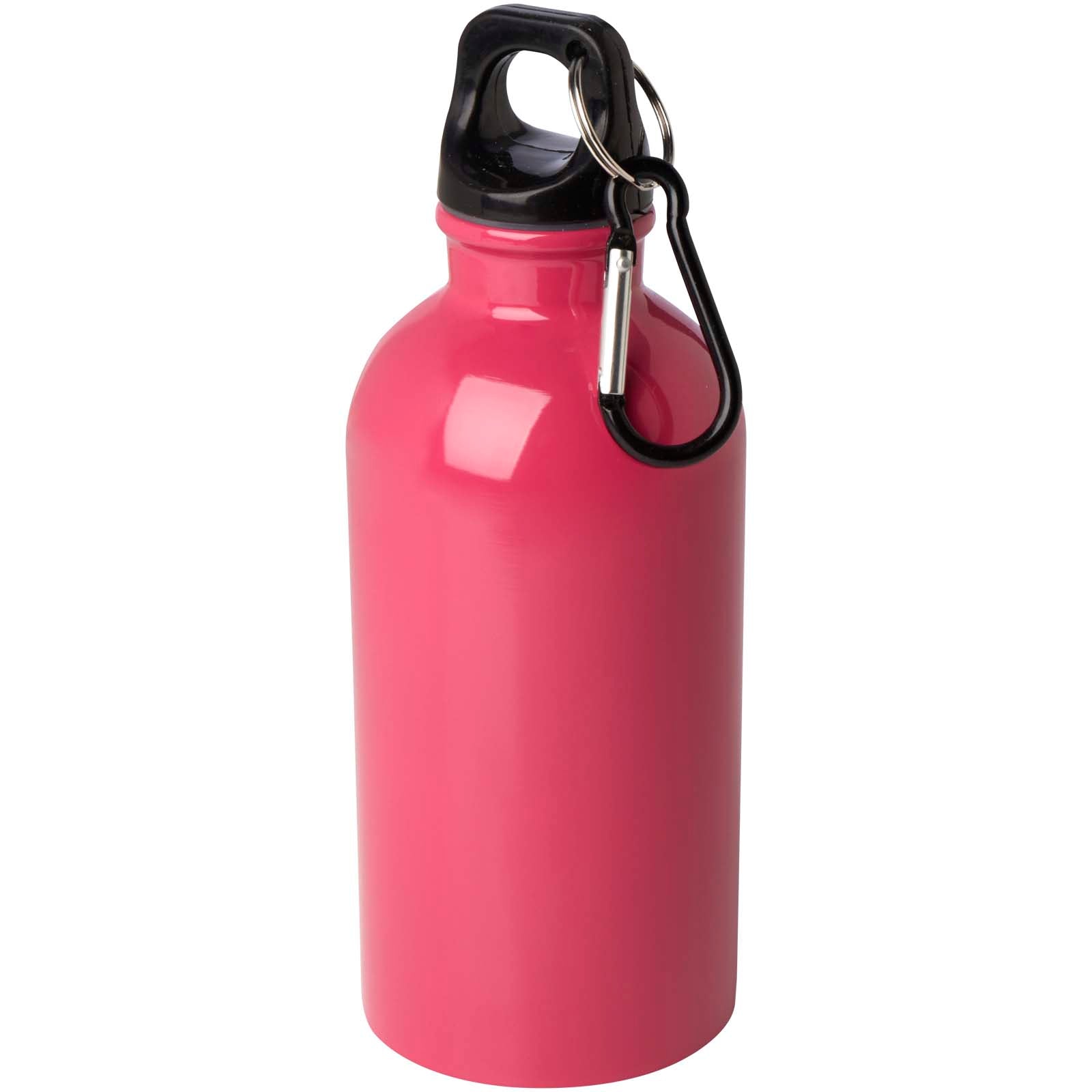 Oregon 400 ml RCS-zertifizierte, einwandige Trinkflasche aus Edelstahl mit Karabinerhaken – Magenta
