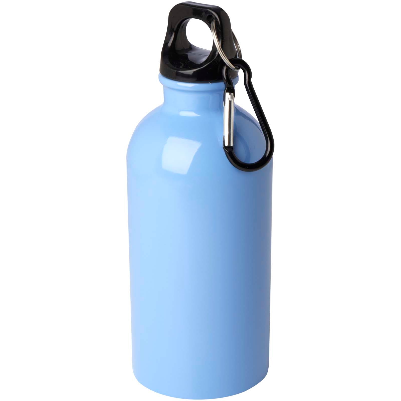 Oregon 400 ml RCS-zertifizierte, einwandige Trinkflasche aus Edelstahl mit Karabinerhaken – Wolkenblau