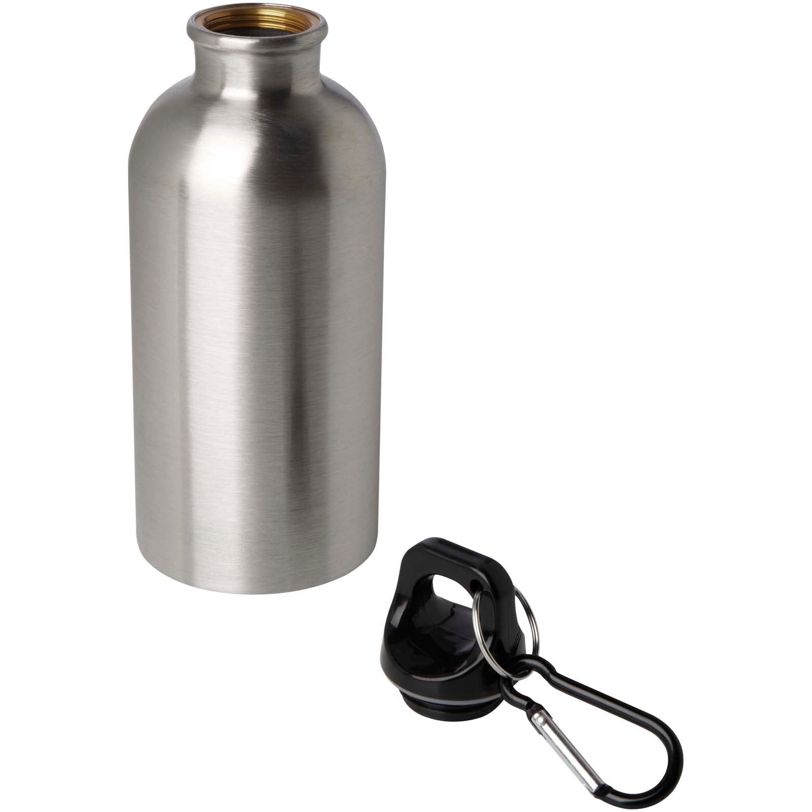 Oregon 400 ml RCS-zertifizierte, einwandige Trinkflasche aus Edelstahl mit Karabinerhaken