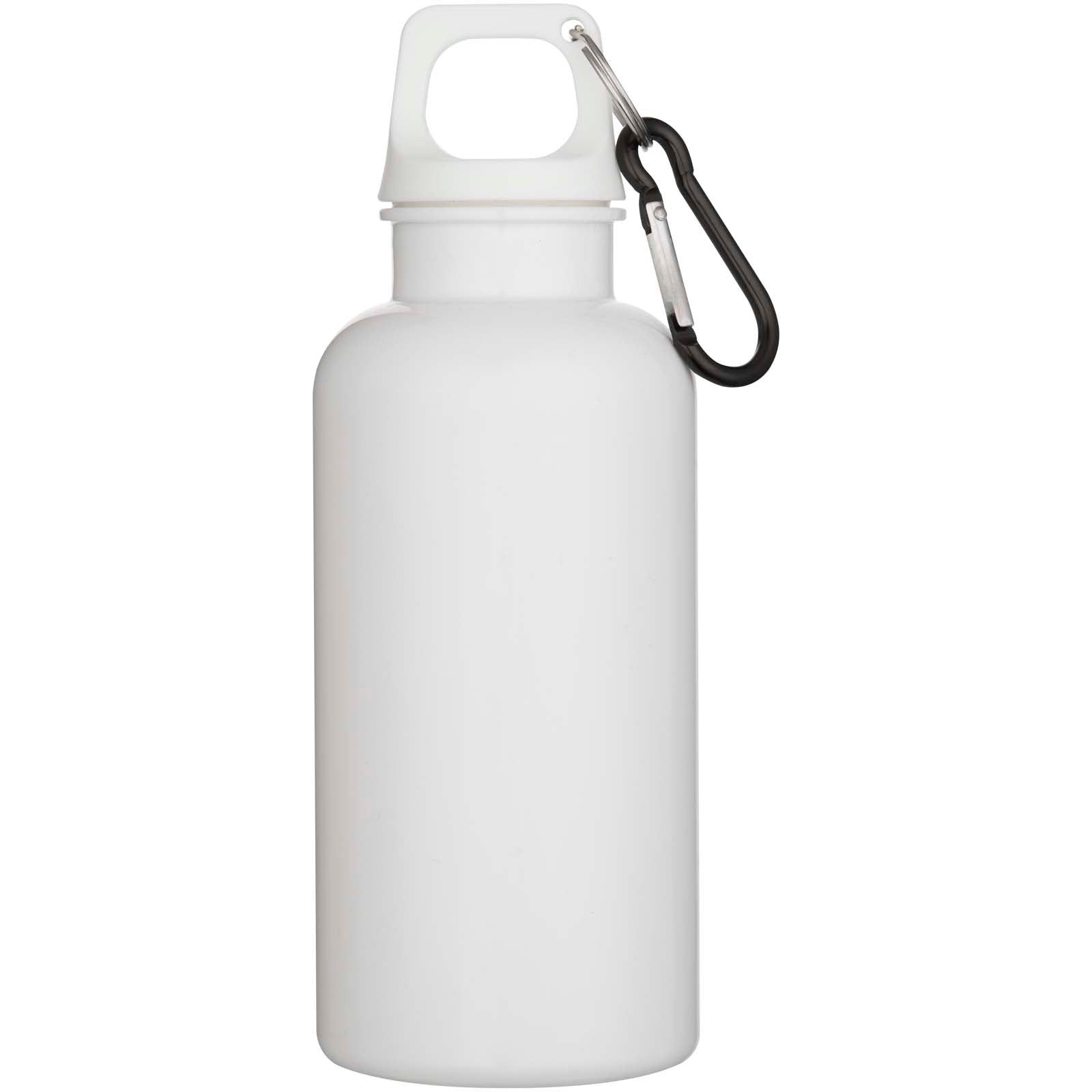 Oregon 400 ml einfarbige RS-zertifizierte Trinkflasche aus recyceltem Kunststoff mit Karabinerhaken