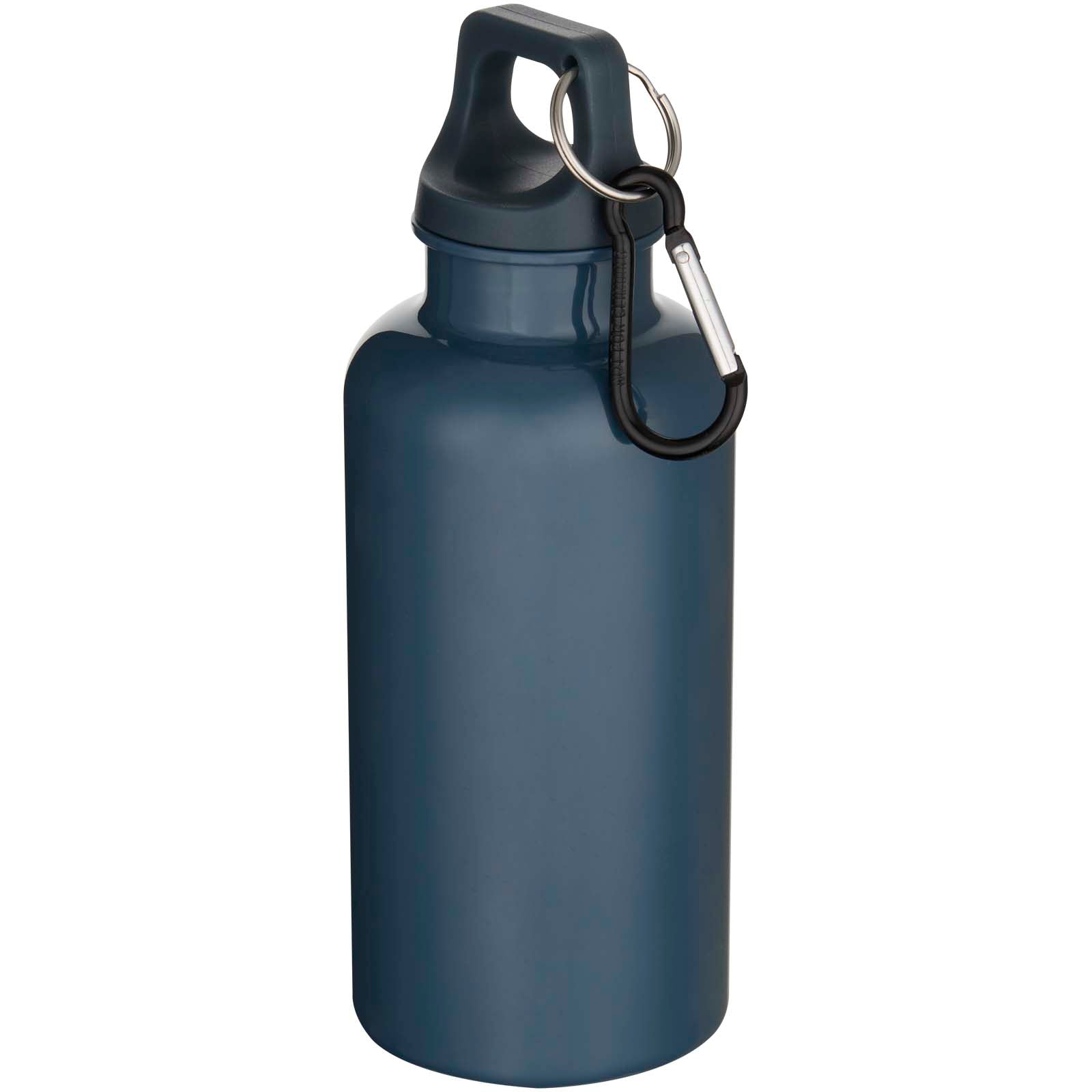 Oregon 400 ml einfarbige RS-zertifizierte Trinkflasche aus recyceltem Kunststoff mit Karabinerhaken – Hale Blau