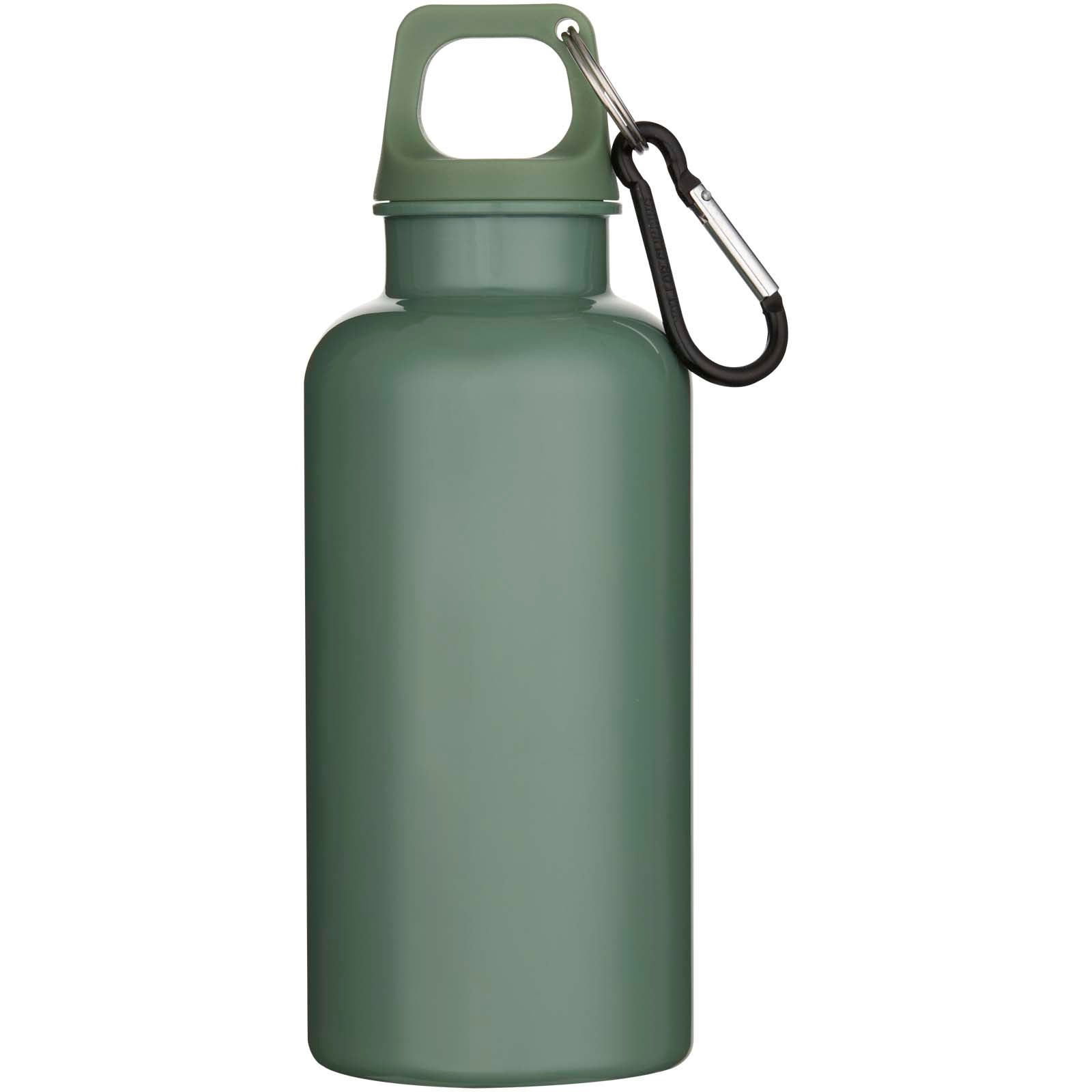 Oregon 400 ml einfarbige RS-zertifizierte Trinkflasche aus recyceltem Kunststoff mit Karabinerhaken