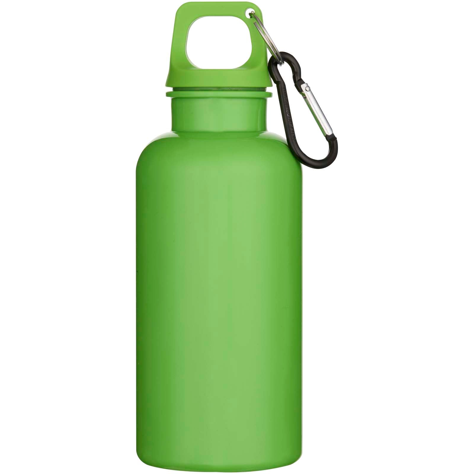 Oregon 400 ml einfarbige RS-zertifizierte Trinkflasche aus recyceltem Kunststoff mit Karabinerhaken