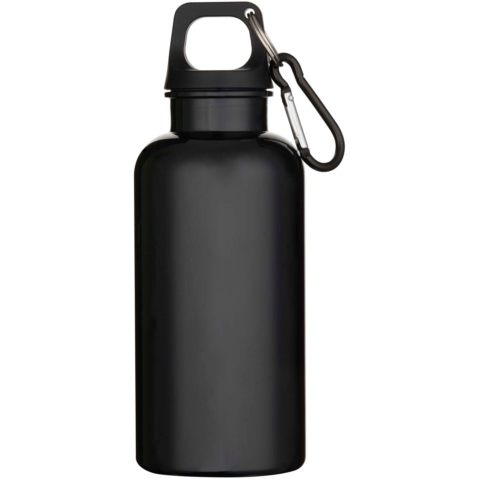 Oregon 400 ml einfarbige RS-zertifizierte Trinkflasche aus recyceltem Kunststoff mit Karabinerhaken