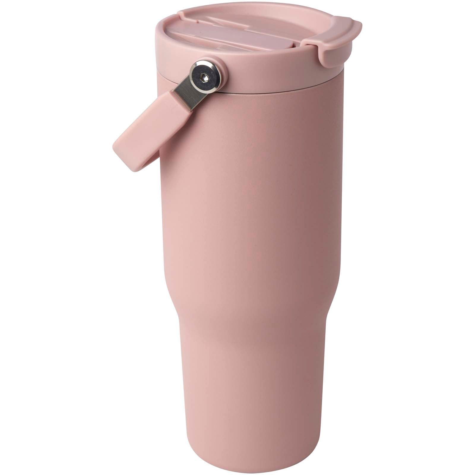 Bronx 900 ml RCS-zertifizierter Kupfer-Vakuum Isolierbecher aus Edelstahl mit Doppelfunktionsdeckel – Altrosa