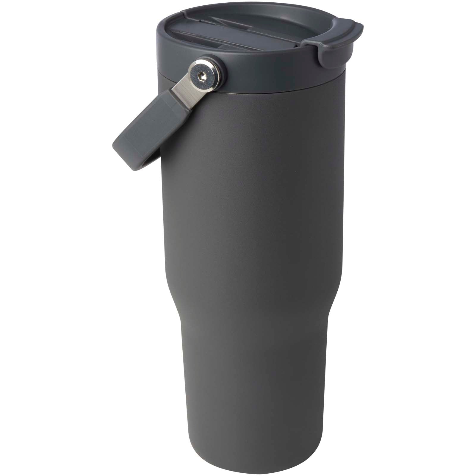 Bronx 900 ml RCS-zertifizierter Kupfer-Vakuum Isolierbecher aus Edelstahl mit Doppelfunktionsdeckel – Grau