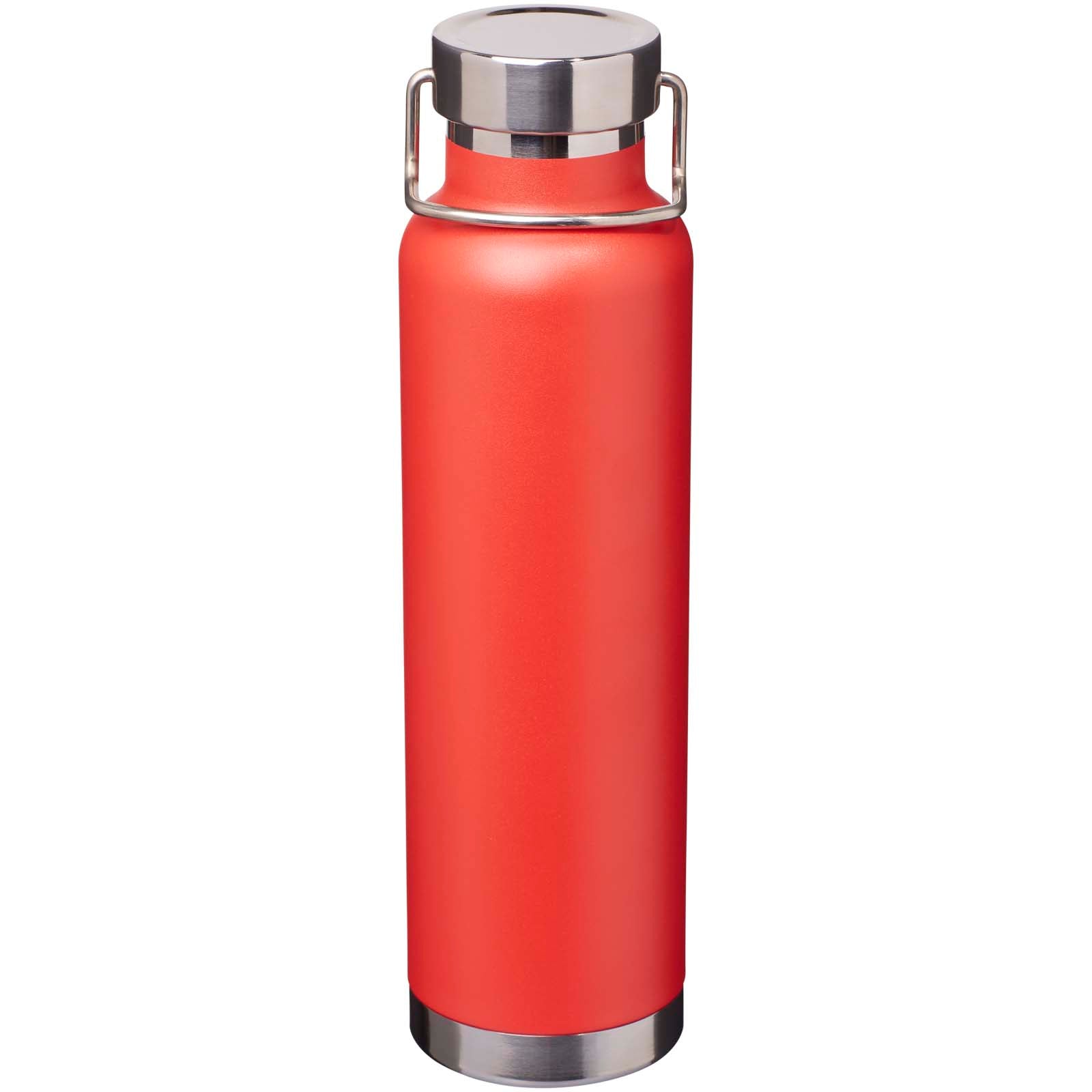 Thor 650 ml RCS-zertifizierte Kupfer-Vakuum Isolierflasche aus recyceltem Edelstahl – Rot