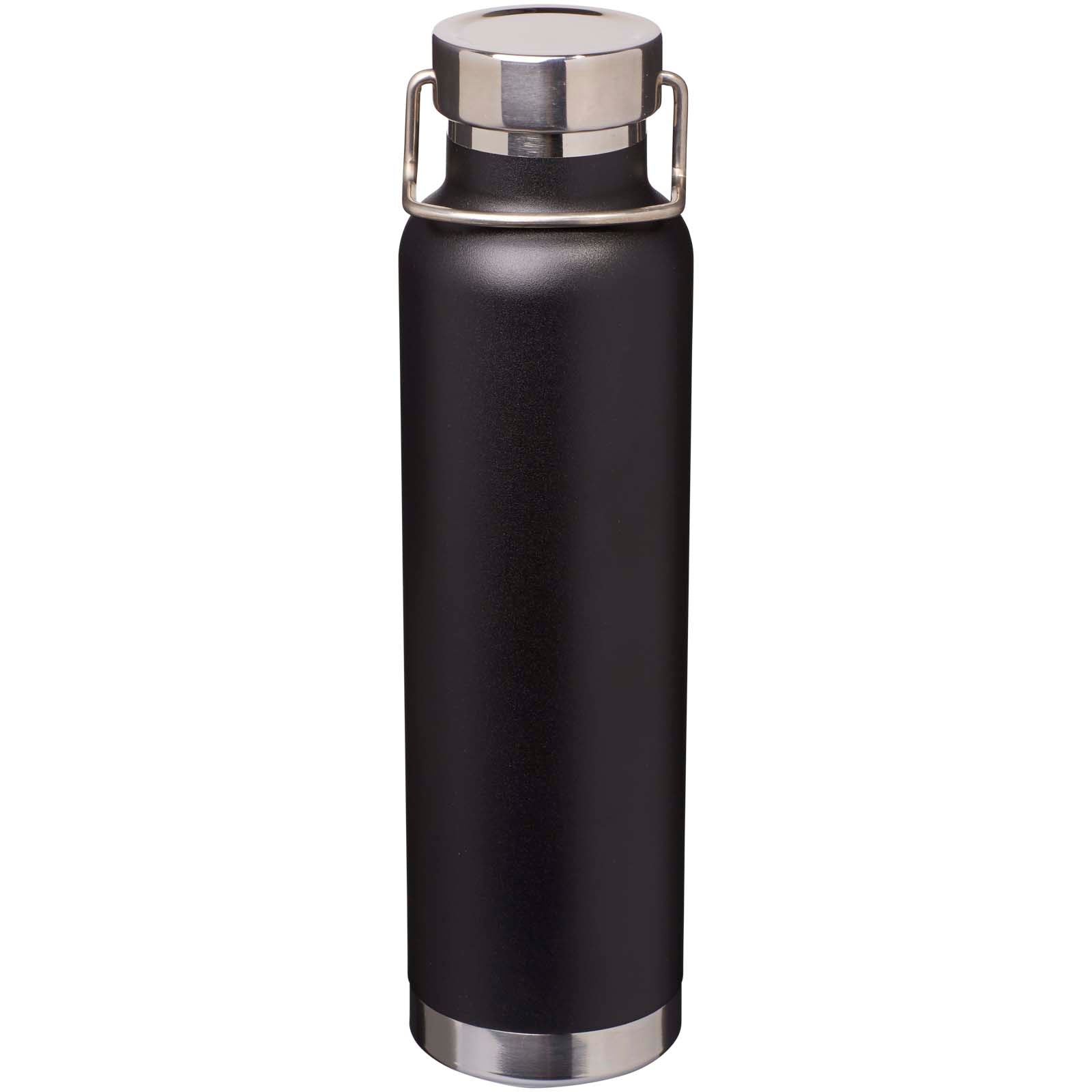 Thor 650 ml RCS-zertifizierte Kupfer-Vakuum Isolierflasche aus recyceltem Edelstahl – Schwarz