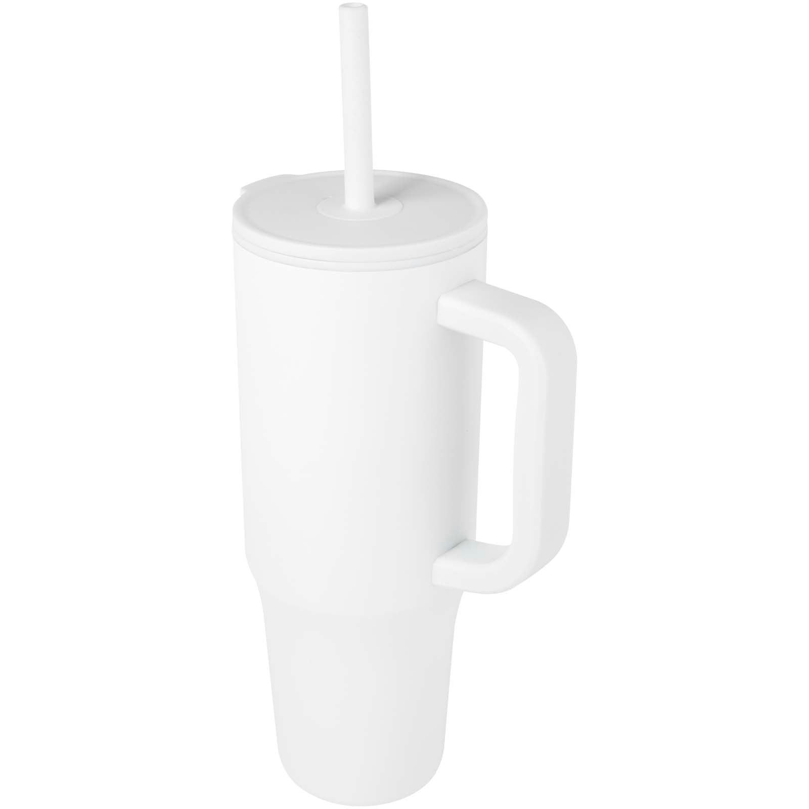 Brady 900 ml RCS-zertifizierter Isolierbecher mit Silikon Trinkhalm – Weiss