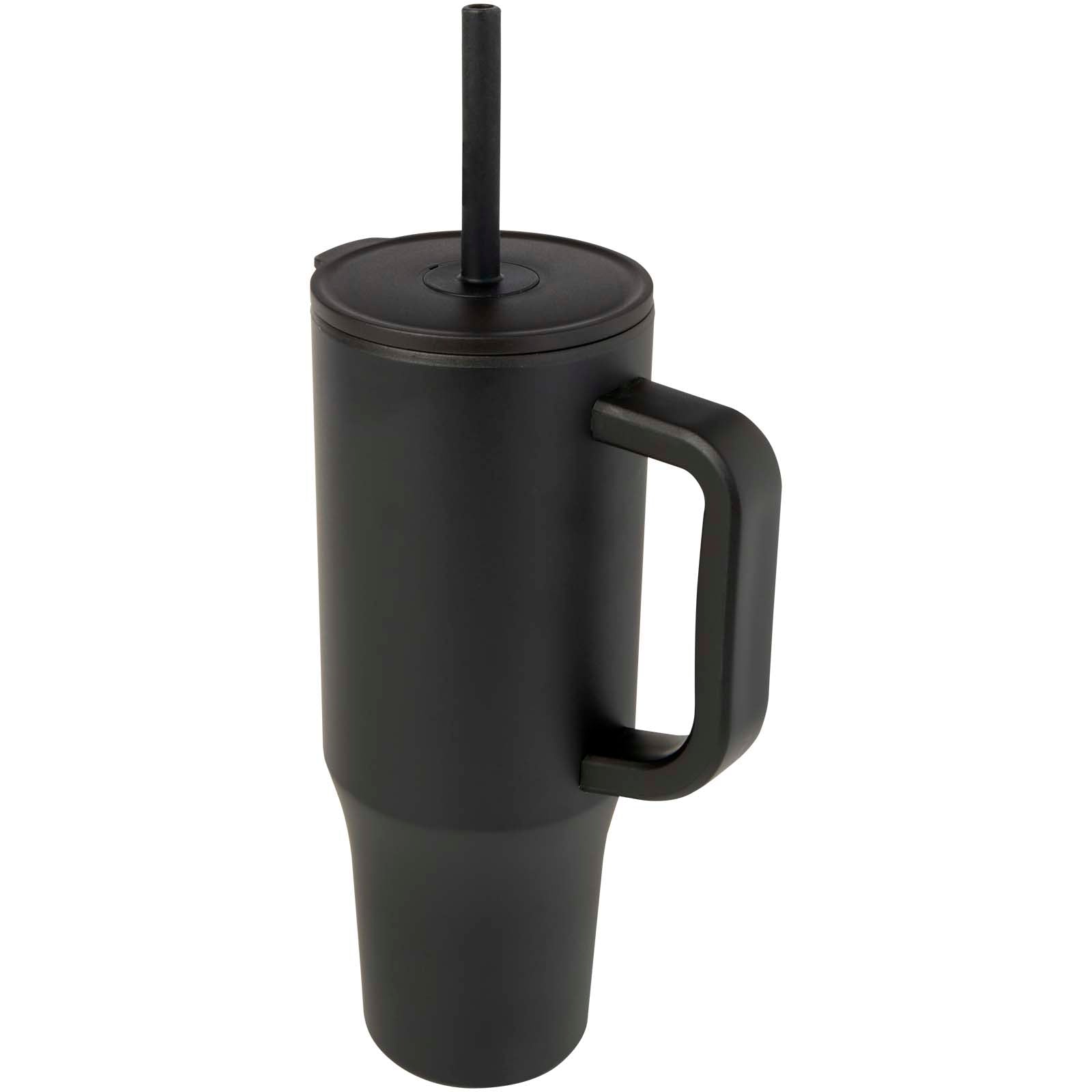 Brady 900 ml RCS-zertifizierter Isolierbecher mit Silikon Trinkhalm – Schwarz