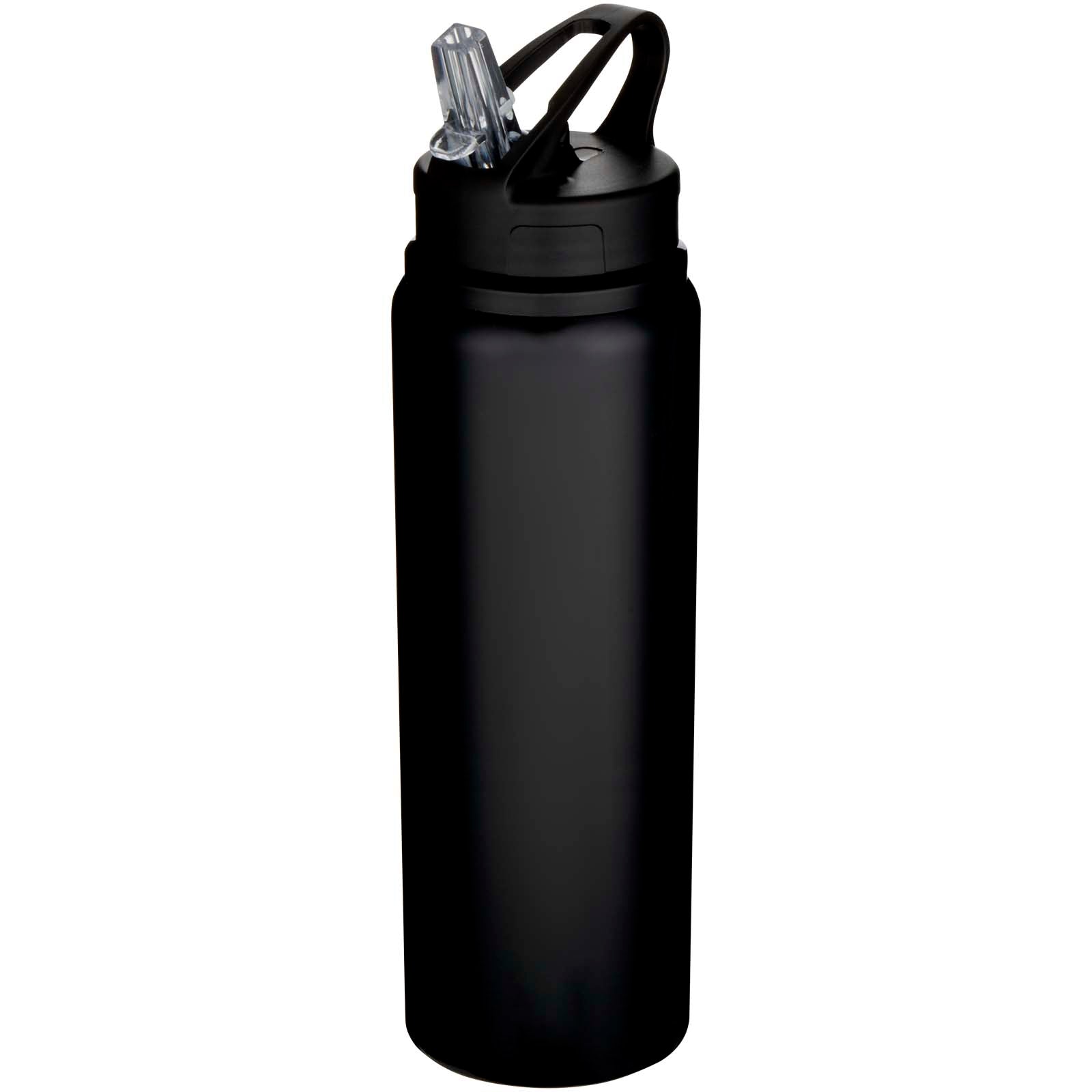 Fitz 800 ml RCS-zertifizierte, einwandige Trinkflasche aus recyceltem Edelstahl – Schwarz
