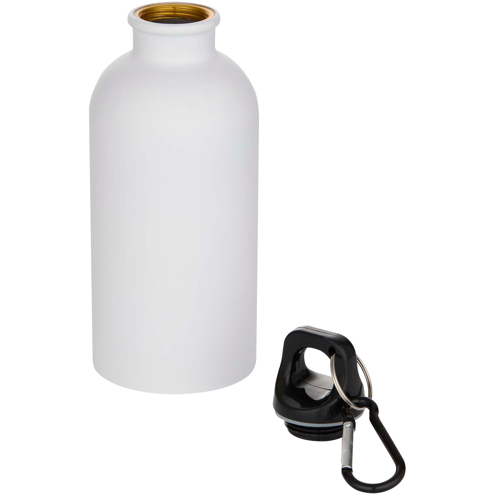 Oregon 400 ml matte RCS-zertifizierte einwandige Trinkflasche aus recyceltem Edelstahl mit Karabinerhaken