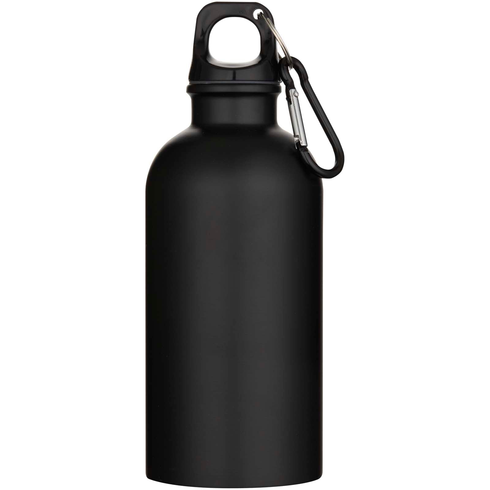 Oregon 400 ml matte RCS-zertifizierte einwandige Trinkflasche aus recyceltem Edelstahl mit Karabinerhaken
