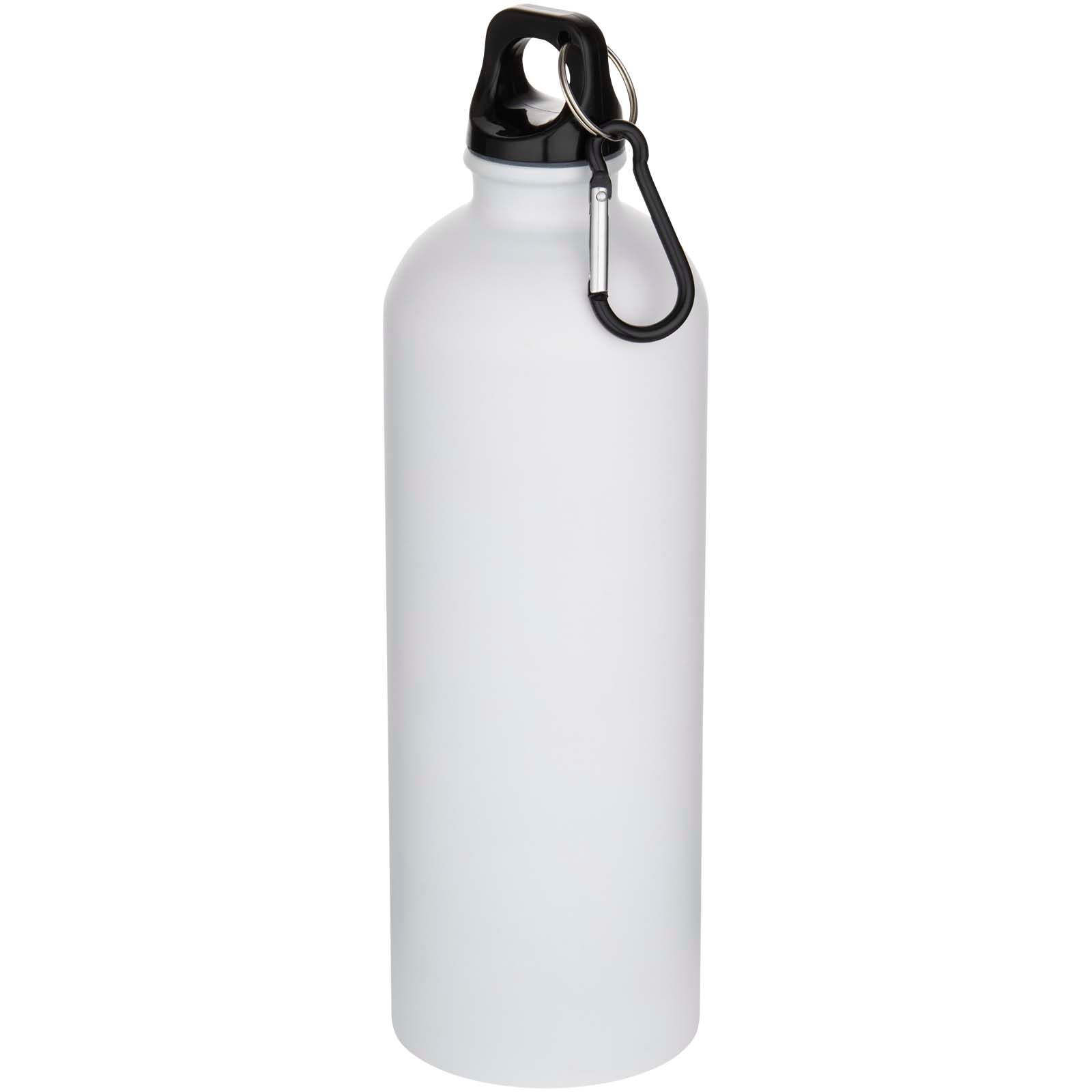 Oregon 750 ml matte RCS-zertifizierte, einwandige Trinkflasche aus recyceltem Edelstahl mit Karabinerhaken – Weiss
