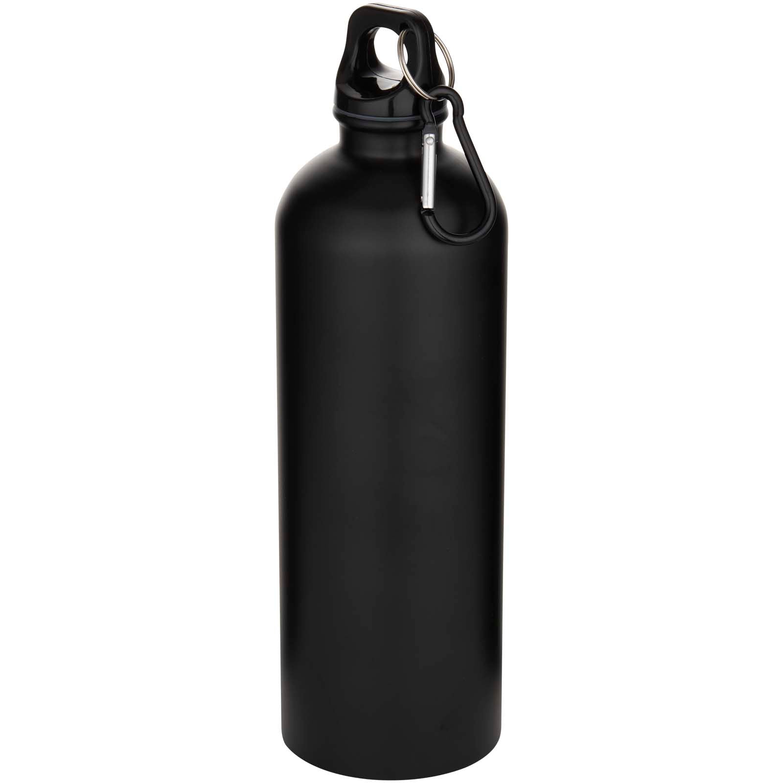 Oregon 750 ml matte RCS-zertifizierte, einwandige Trinkflasche aus recyceltem Edelstahl mit Karabinerhaken – Schwarz