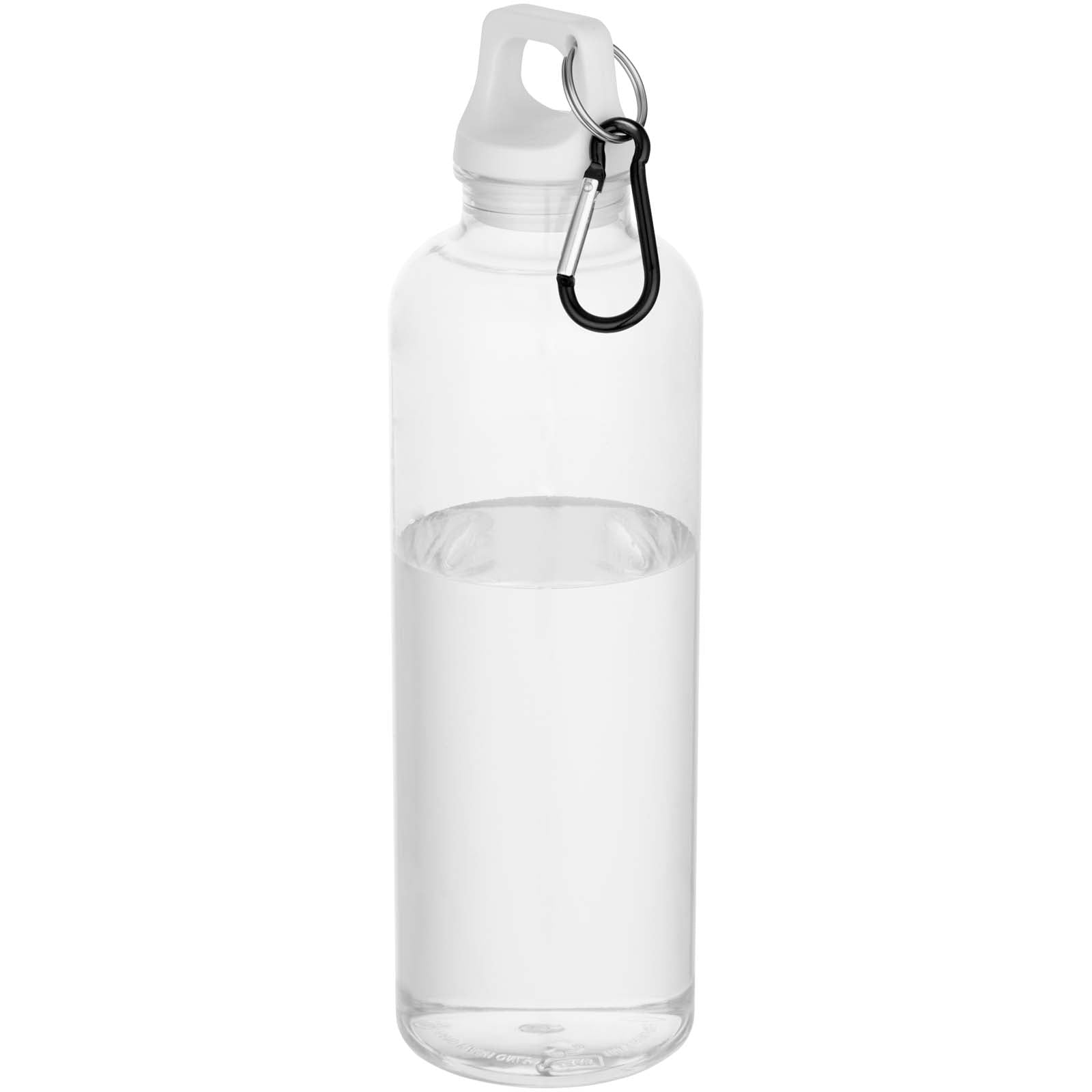 Oregon 750 ml RCS-zertifizierte Trinkflasche aus recyceltem Kunststoff mit Karabinerhaken – Weiss