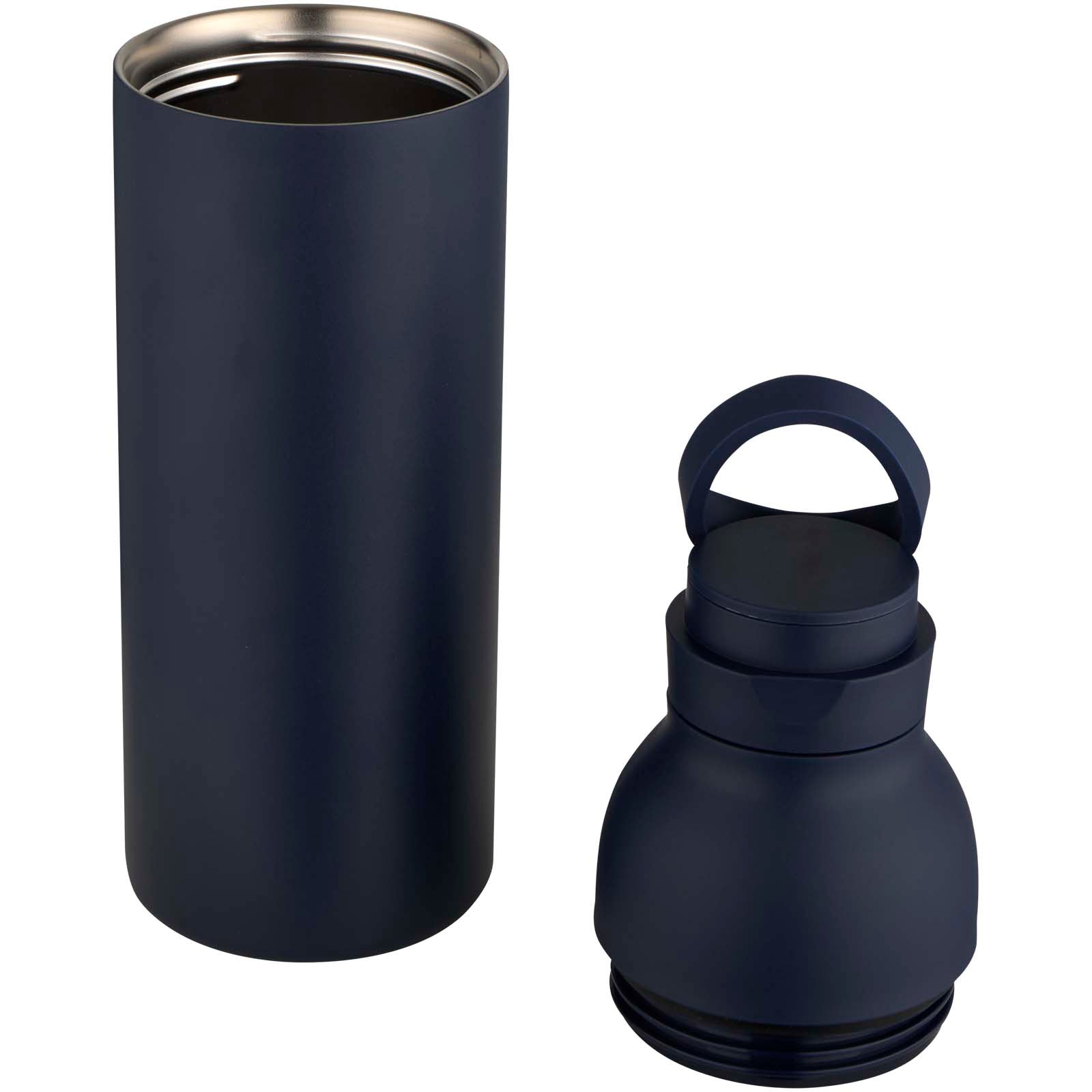 Illuminate 650 ml RCS-zertifizierte doppelwandige Trinkflasche aus recyceltem Edelstahl mit 3-teiligem Deckelset