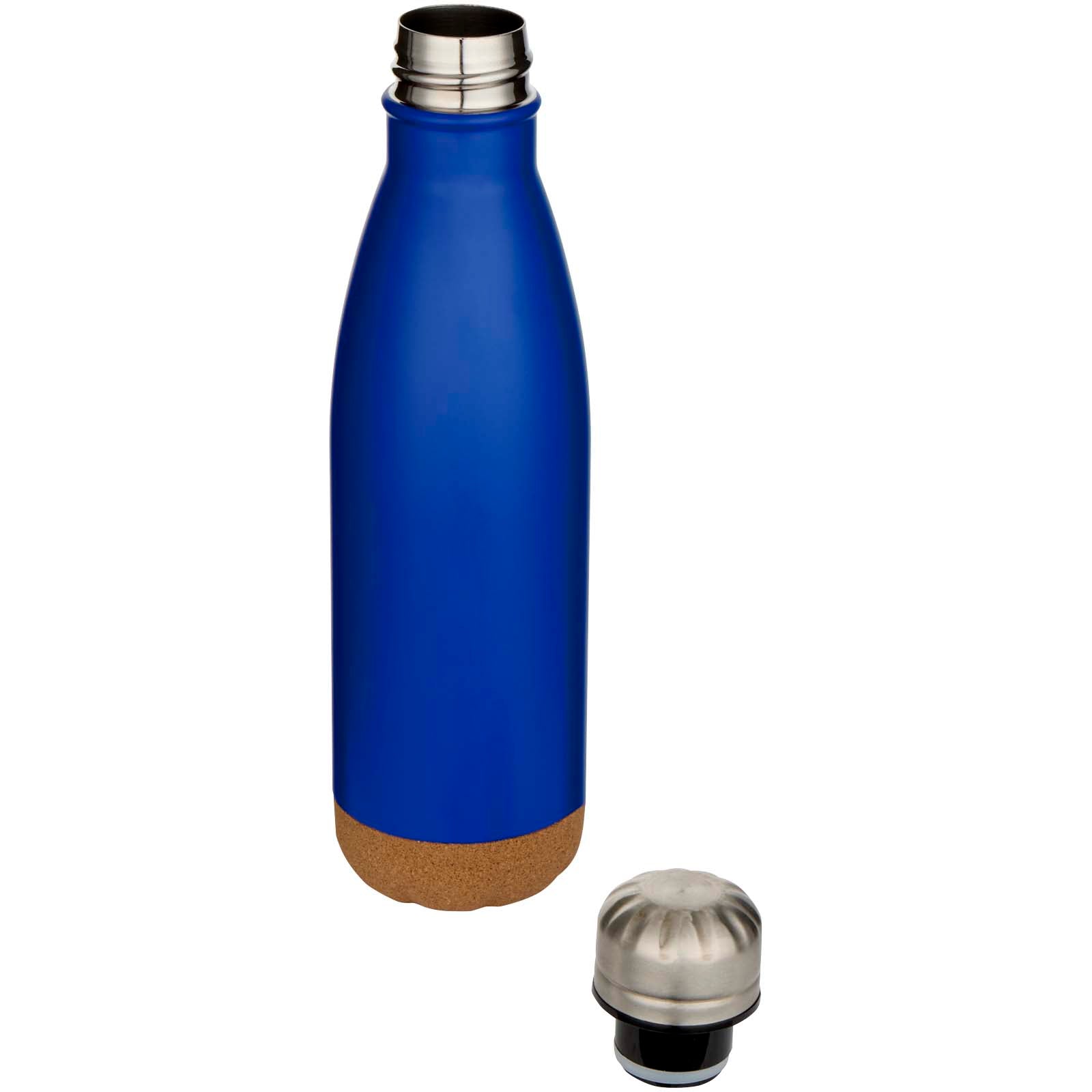 Cove 500 ml doppelwandige, vakuumisolierte Trinkflasche aus Edelstahl mit Korkdetails