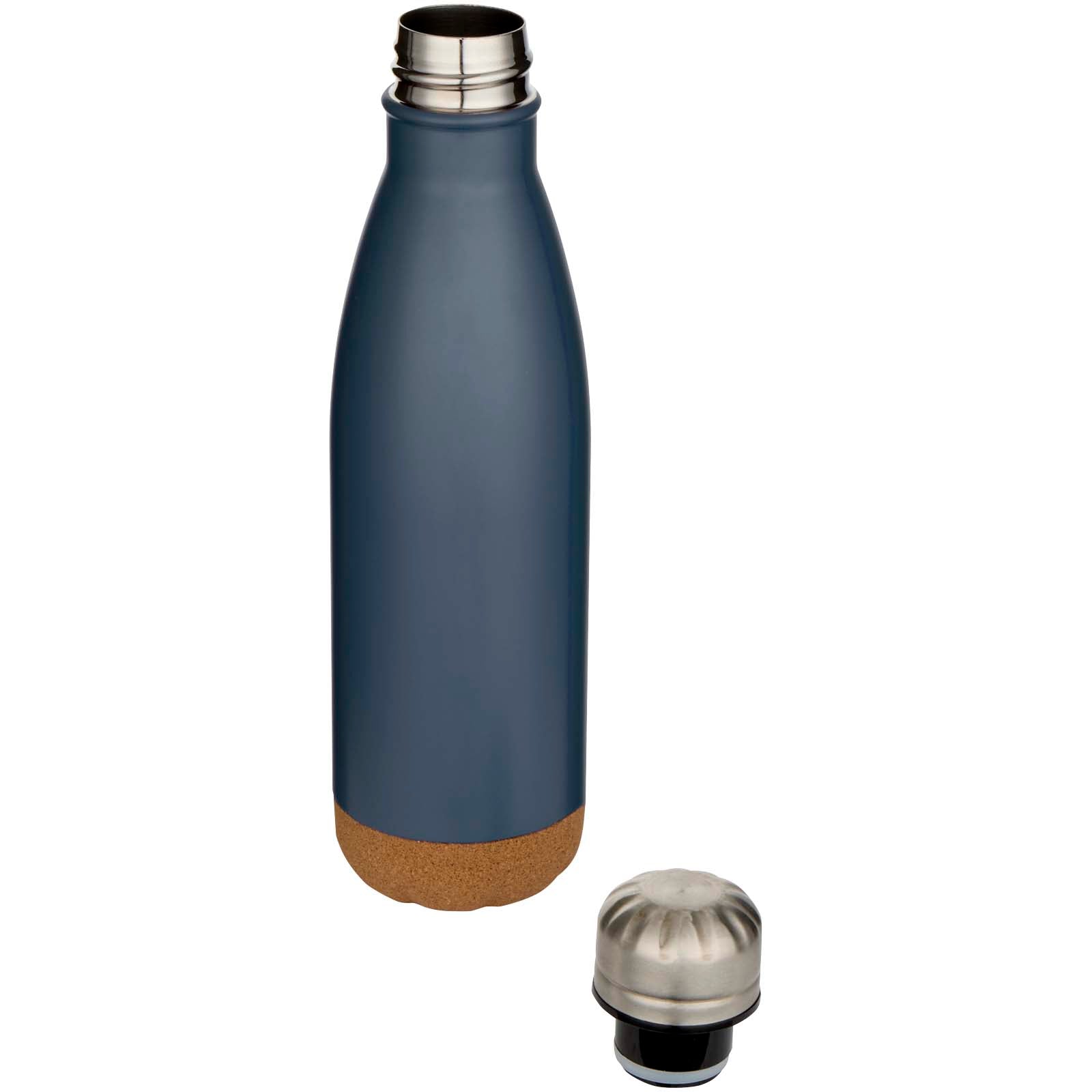 Cove 500 ml doppelwandige, vakuumisolierte Trinkflasche aus Edelstahl mit Korkdetails