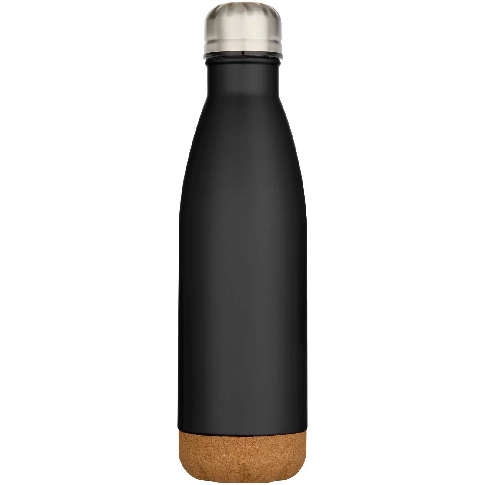 Cove 500 ml doppelwandige, vakuumisolierte Trinkflasche aus Edelstahl mit Korkdetails