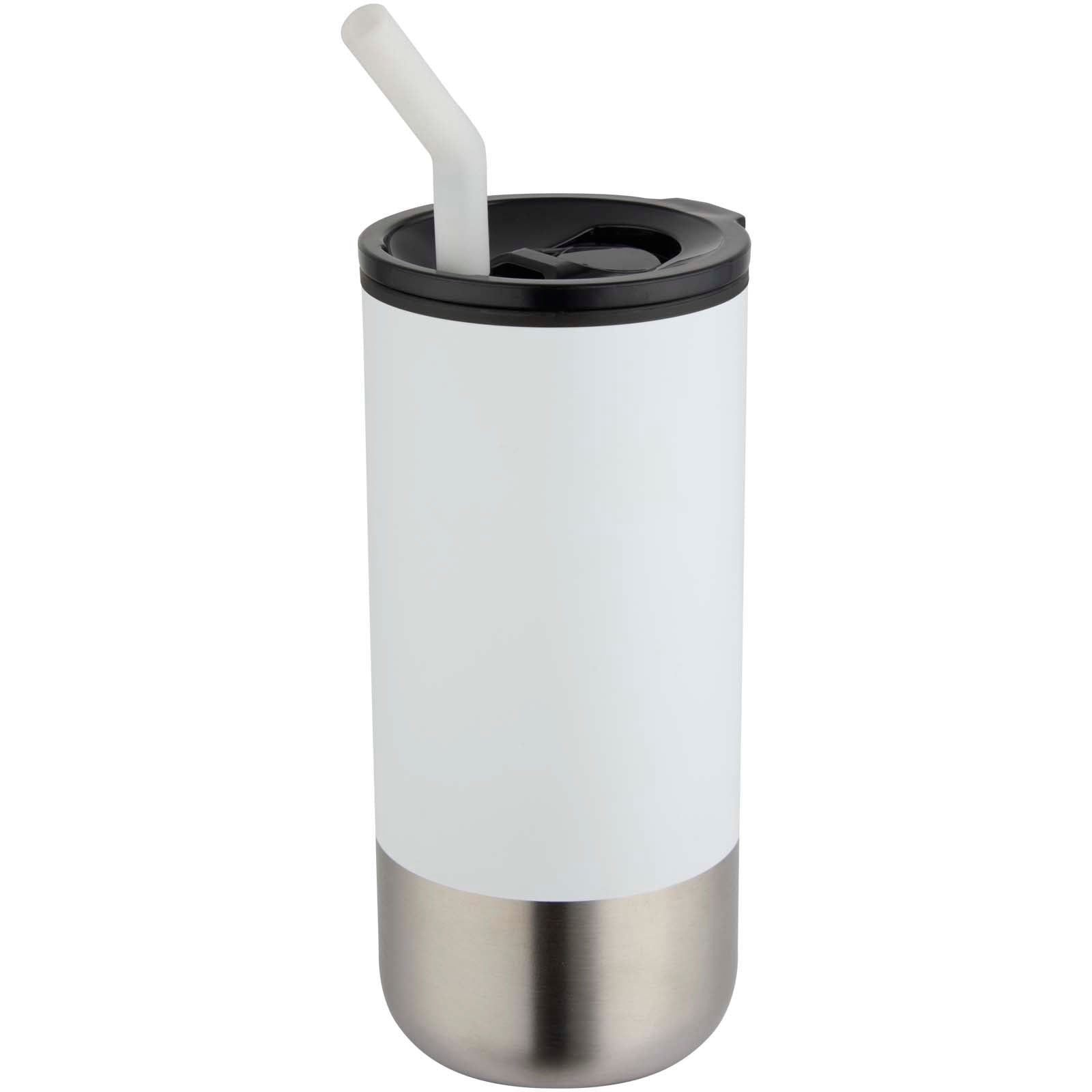 Grayson 480 ml RCS recycelter Isolierbecher mit Trinkhalm – Weiss
